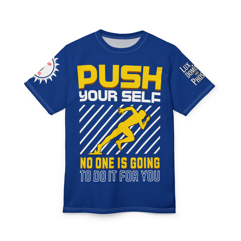 Push Yourself Graphic Tee LD&P APPAREL DESIGN Blue