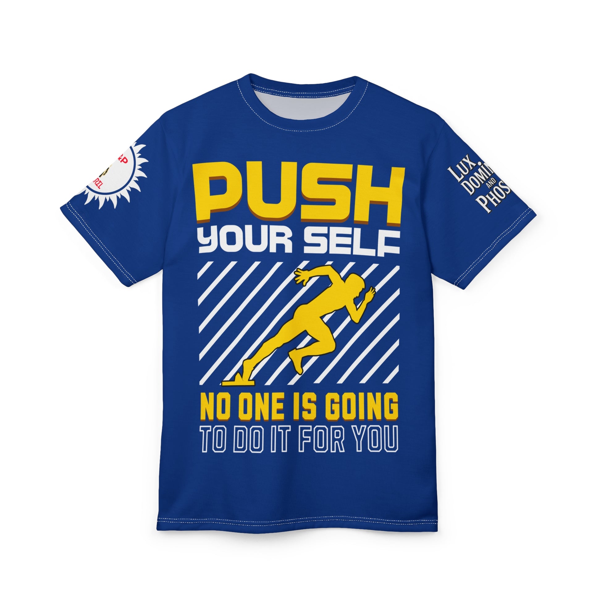 Push Yourself Graphic Tee LD&P APPAREL DESIGN Blue