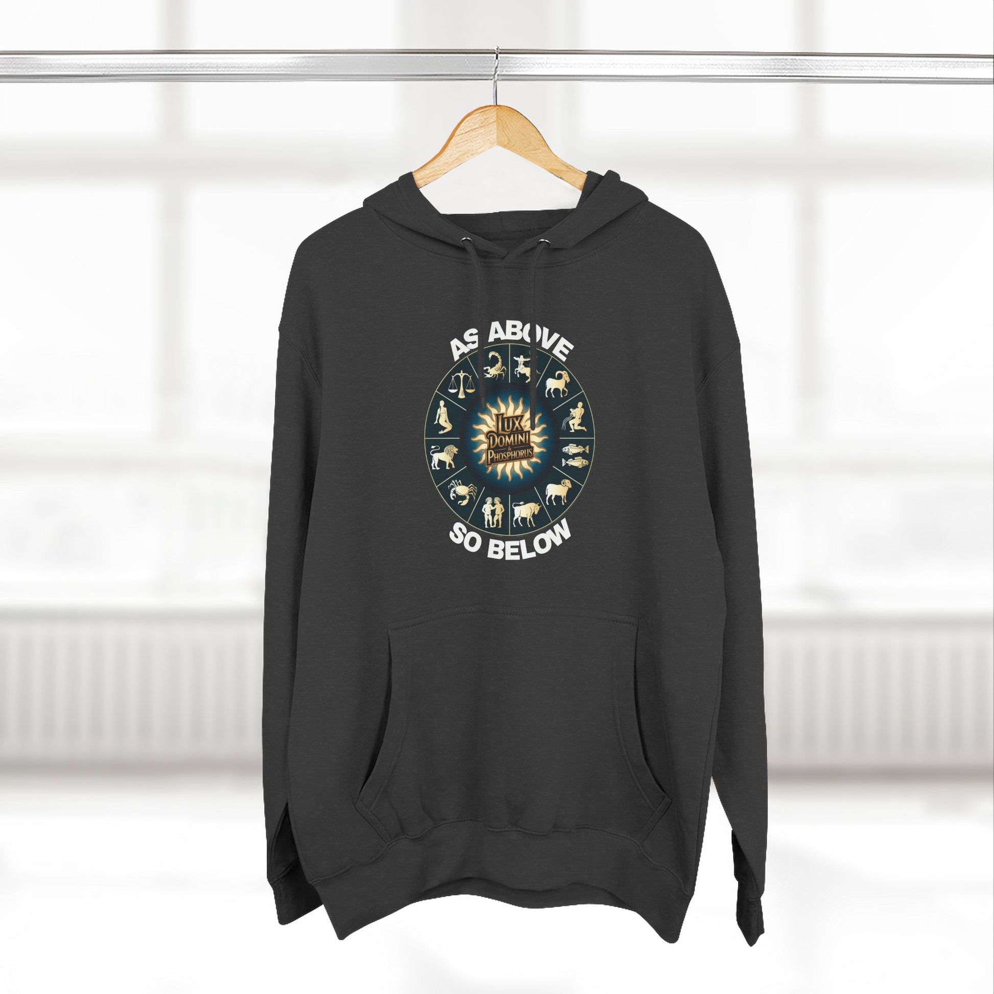 Fleece Hoodie - Lux Domini and Phosphorus Design - Above So Below