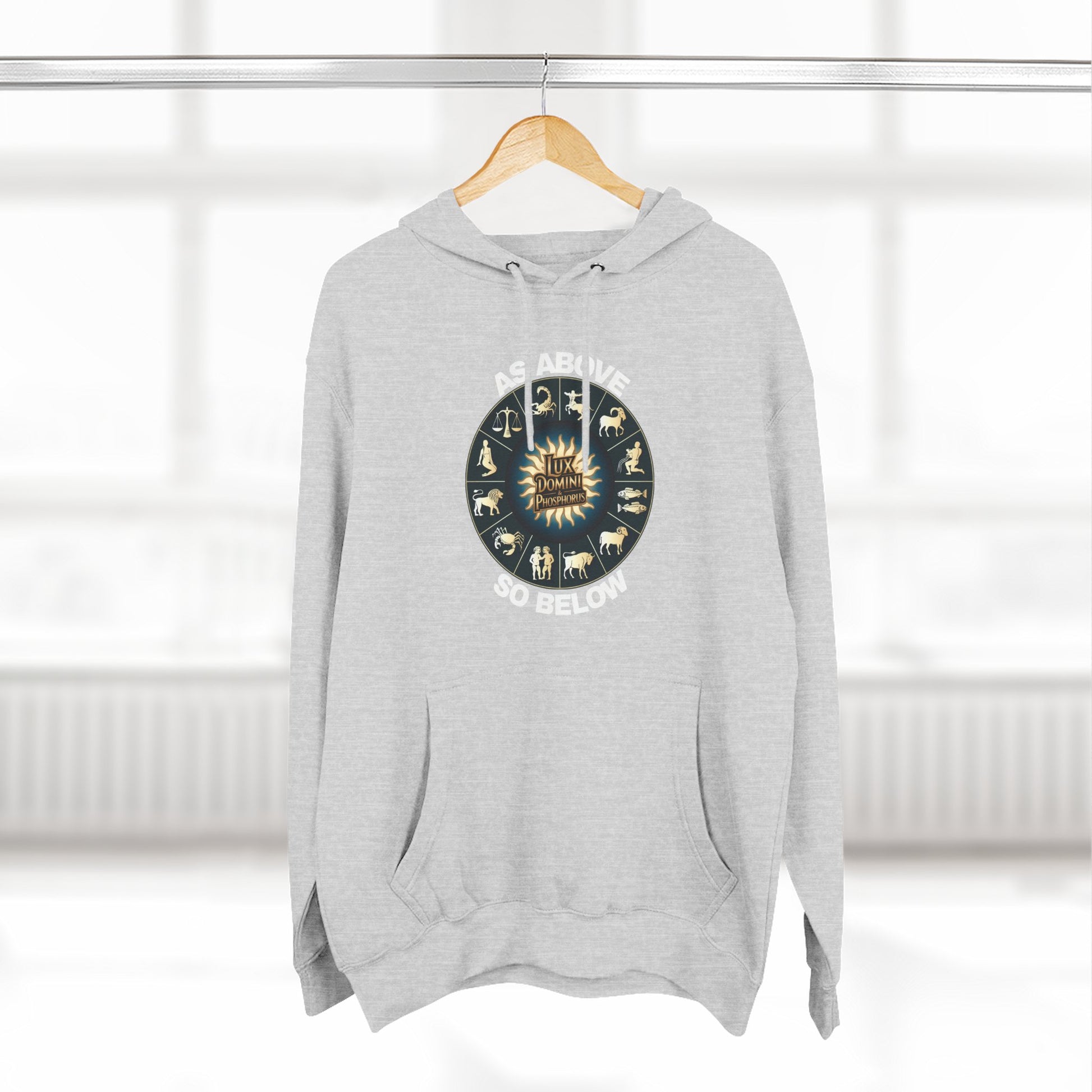 Fleece Hoodie - Lux Domini and Phosphorus Design - Above So Below