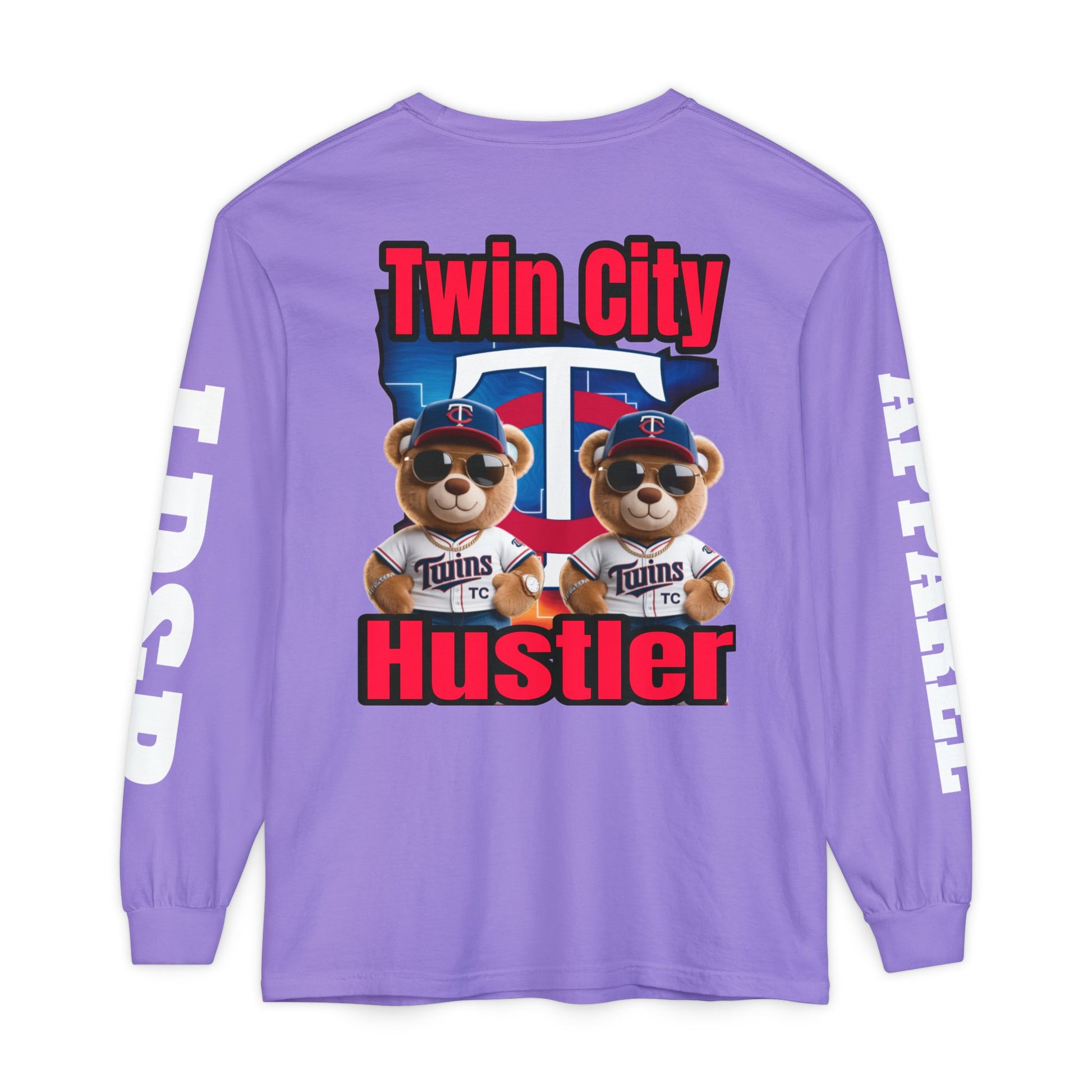 Twin City HUSTLER Long Sleeve T-Shirt - LD&P Apparel Design #2