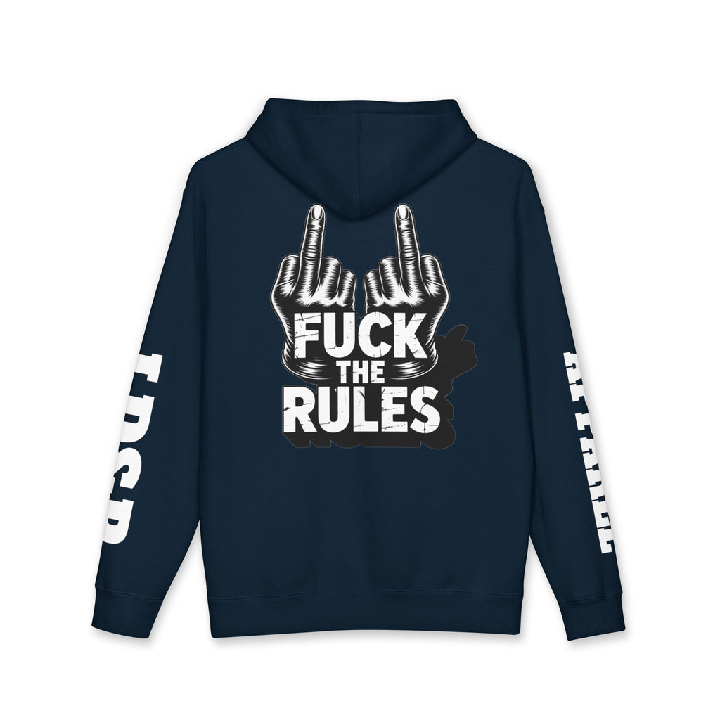 Hooded Sweatshirt - 'Fuck The Rules' Bold Graphic Design