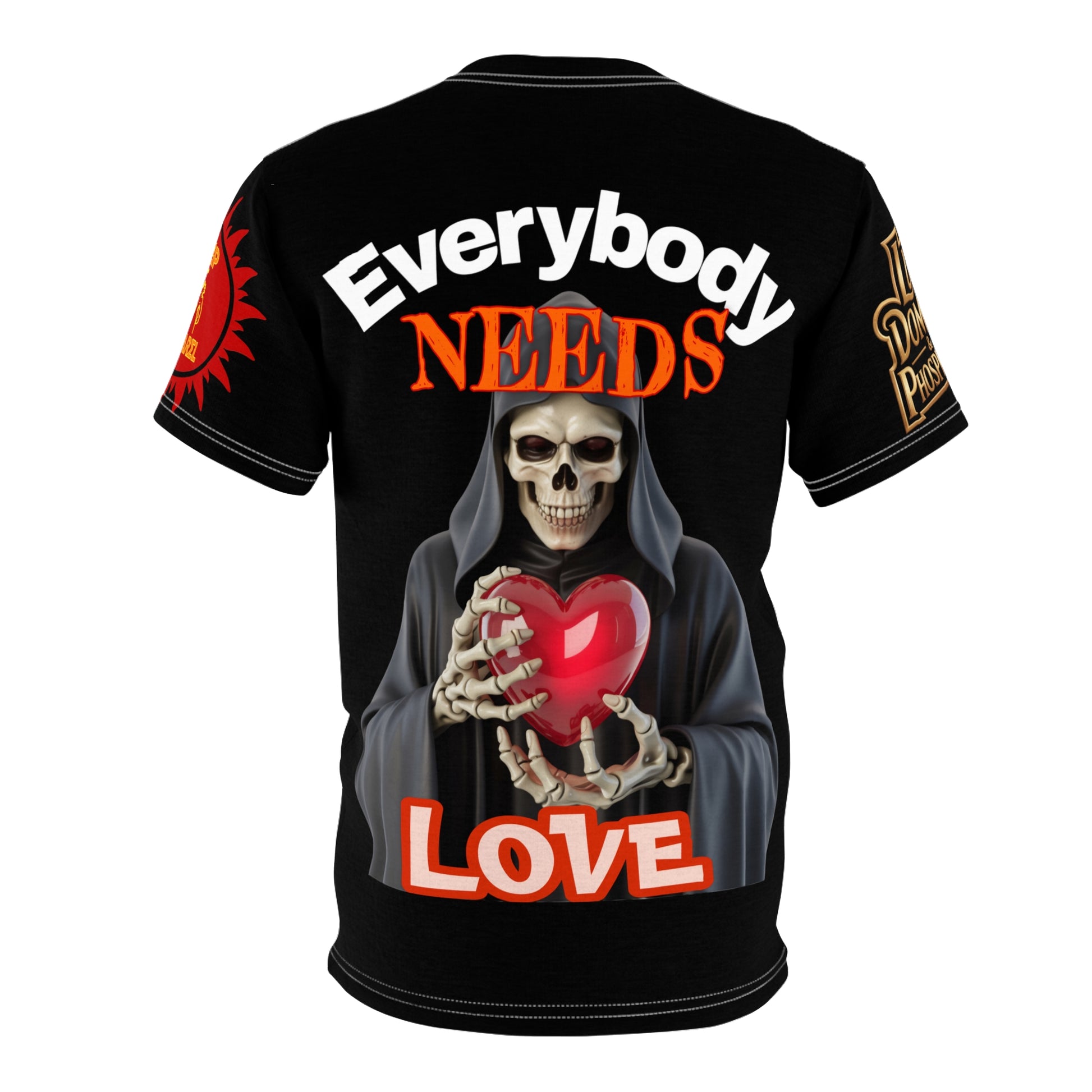 'Everybody Needs Love' Grim Reaper Heart Tee