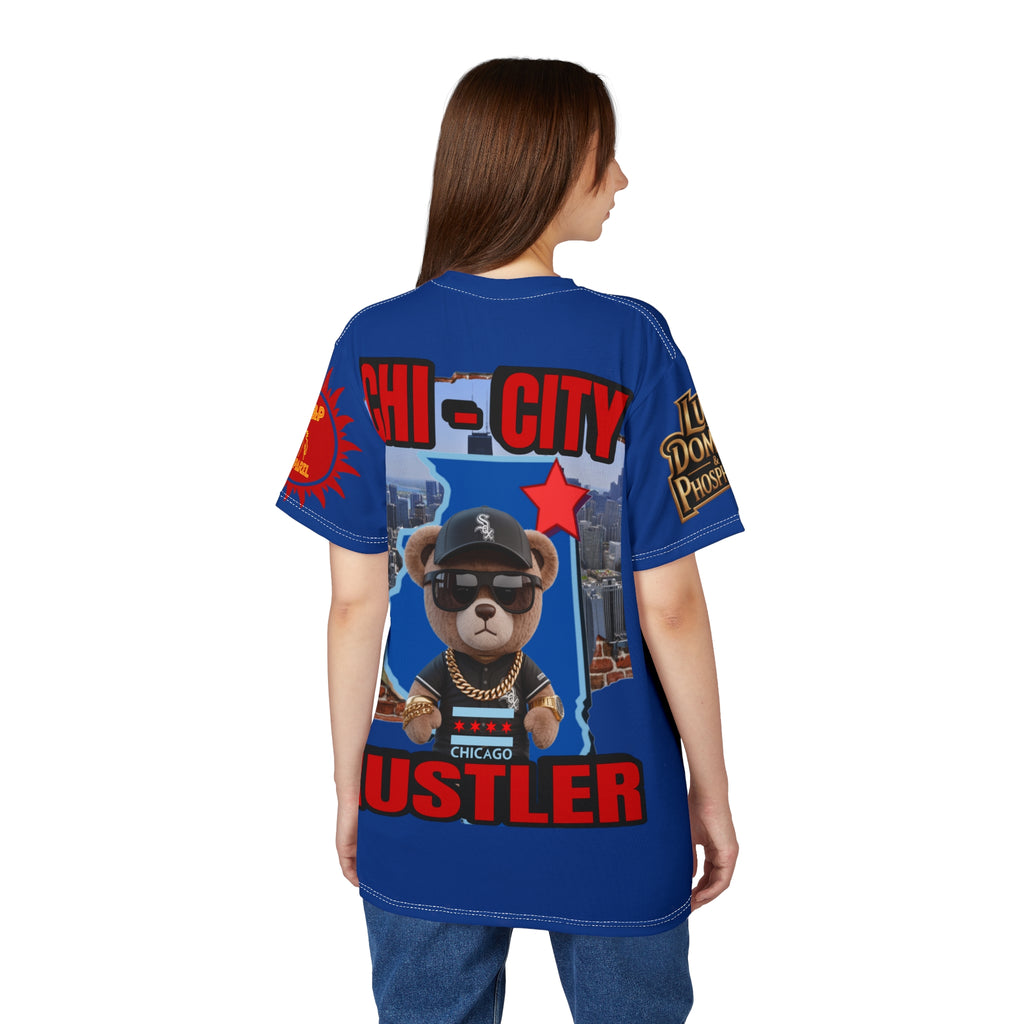 Chi-City Hustler Cut & Sew Tee — LD&P Apparel Blue