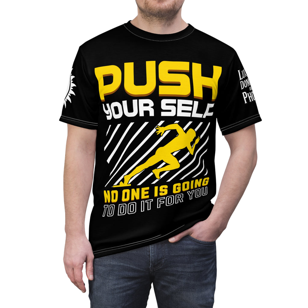 Push Yourself Graphic Tee LD&P APPAREL DESIGN Black