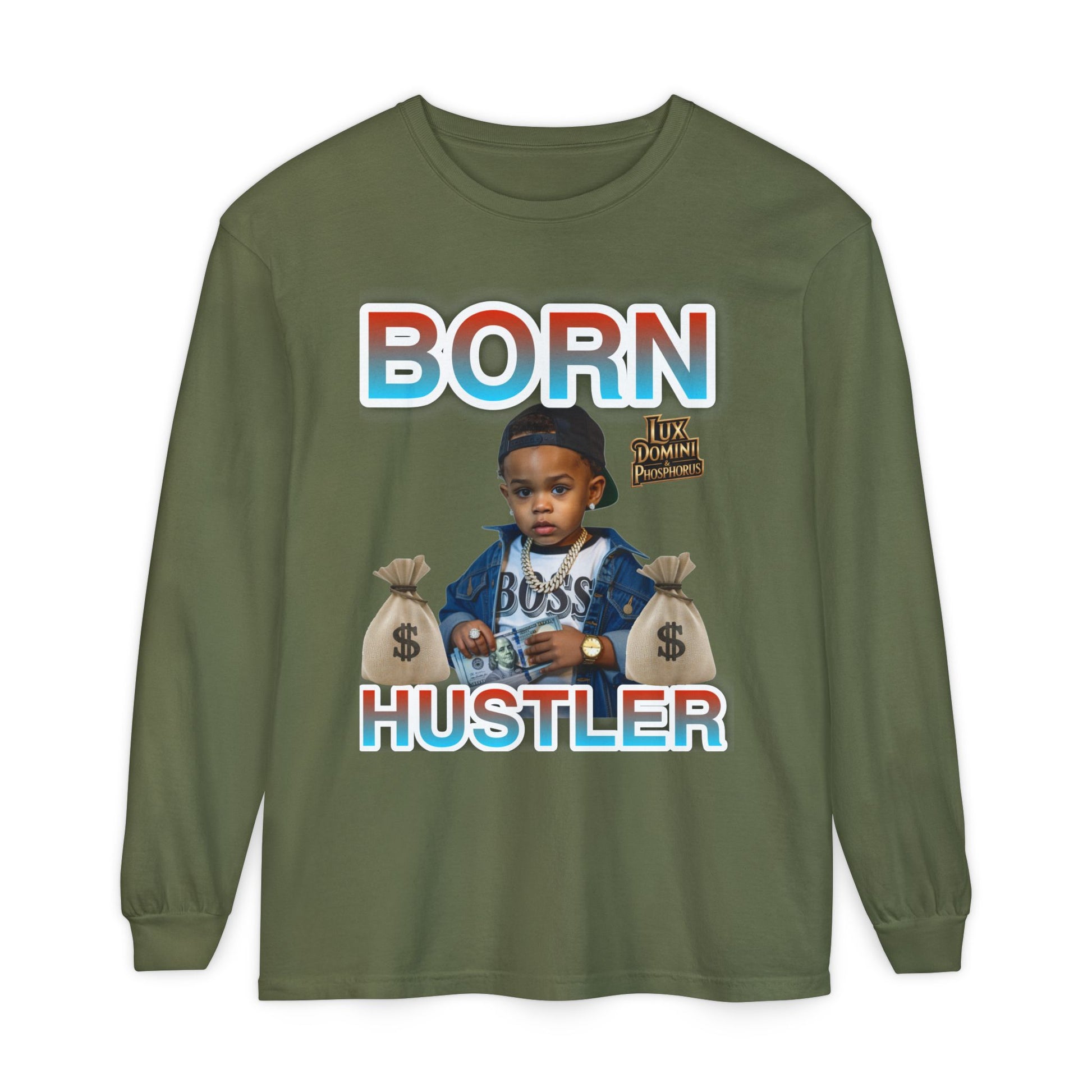 Long Sleeve T-Shirt Born Hustler Apparel