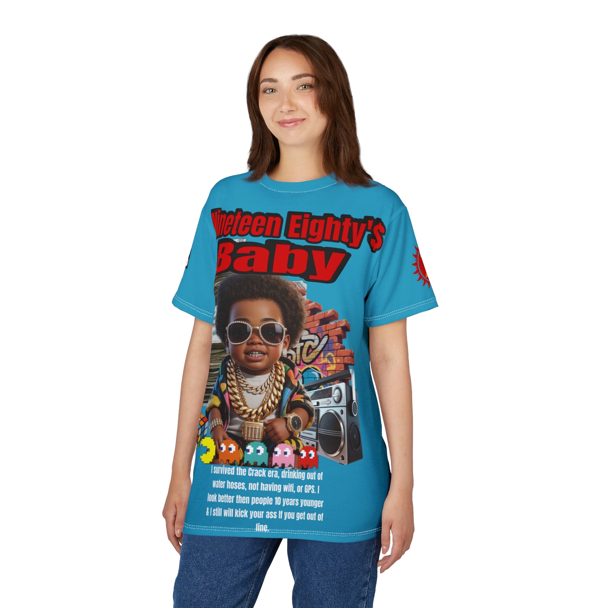 Nineteen Eighty's Baby Graphic Tee LD&P APPAREL Turquoise