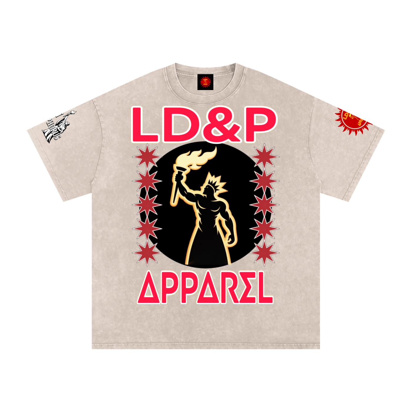 Snow Washed Oversized  LD&P Apparel Cotton T-Shirt