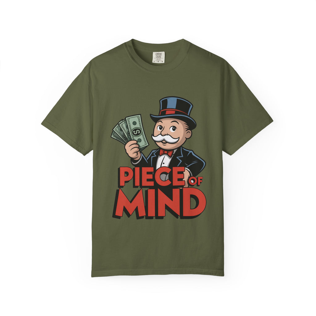Garment-Dyed T-shirt Money Piece of Mind Design