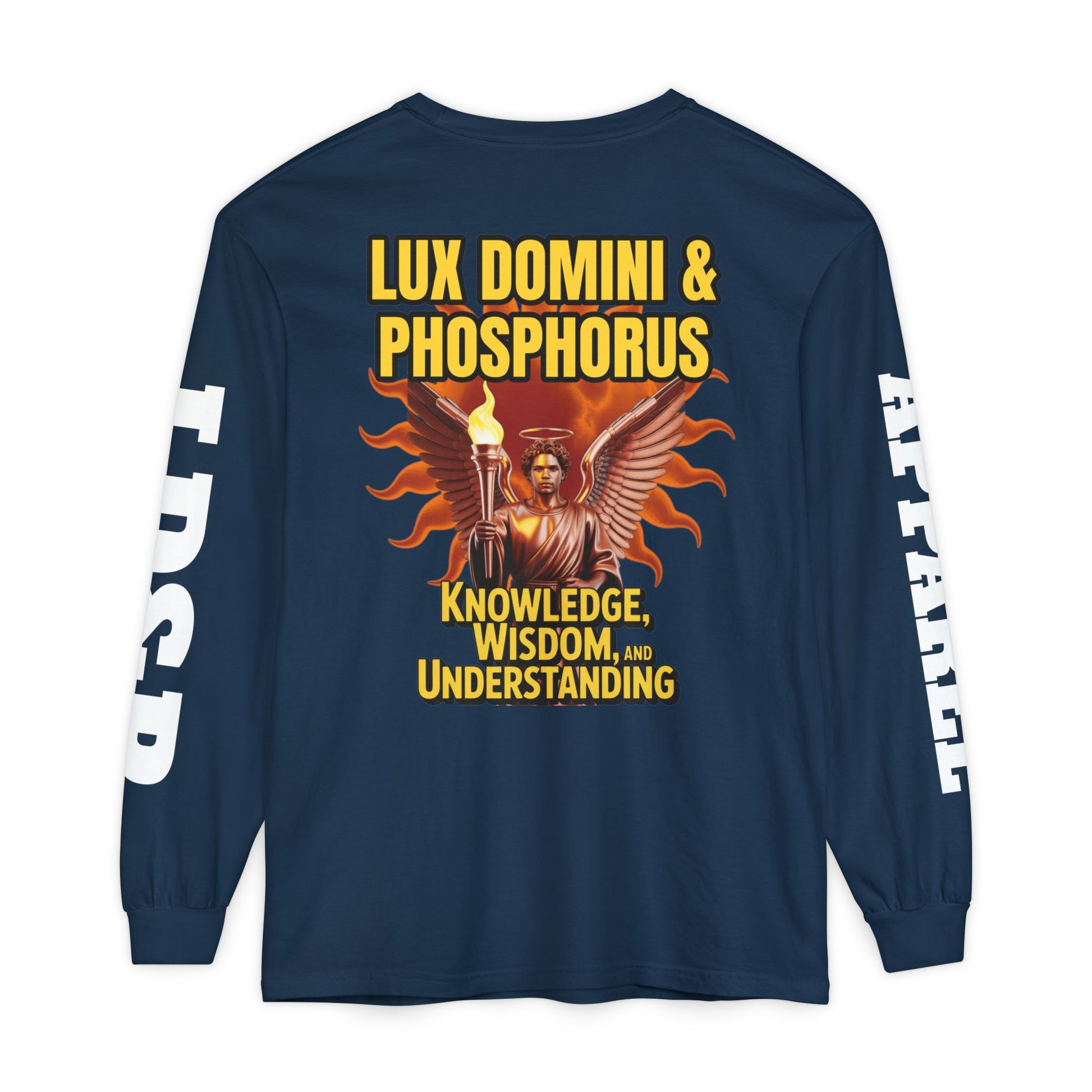 Long Sleeve T-Shirt LD&P Apparel Knowledge Wisdom Understanding Design