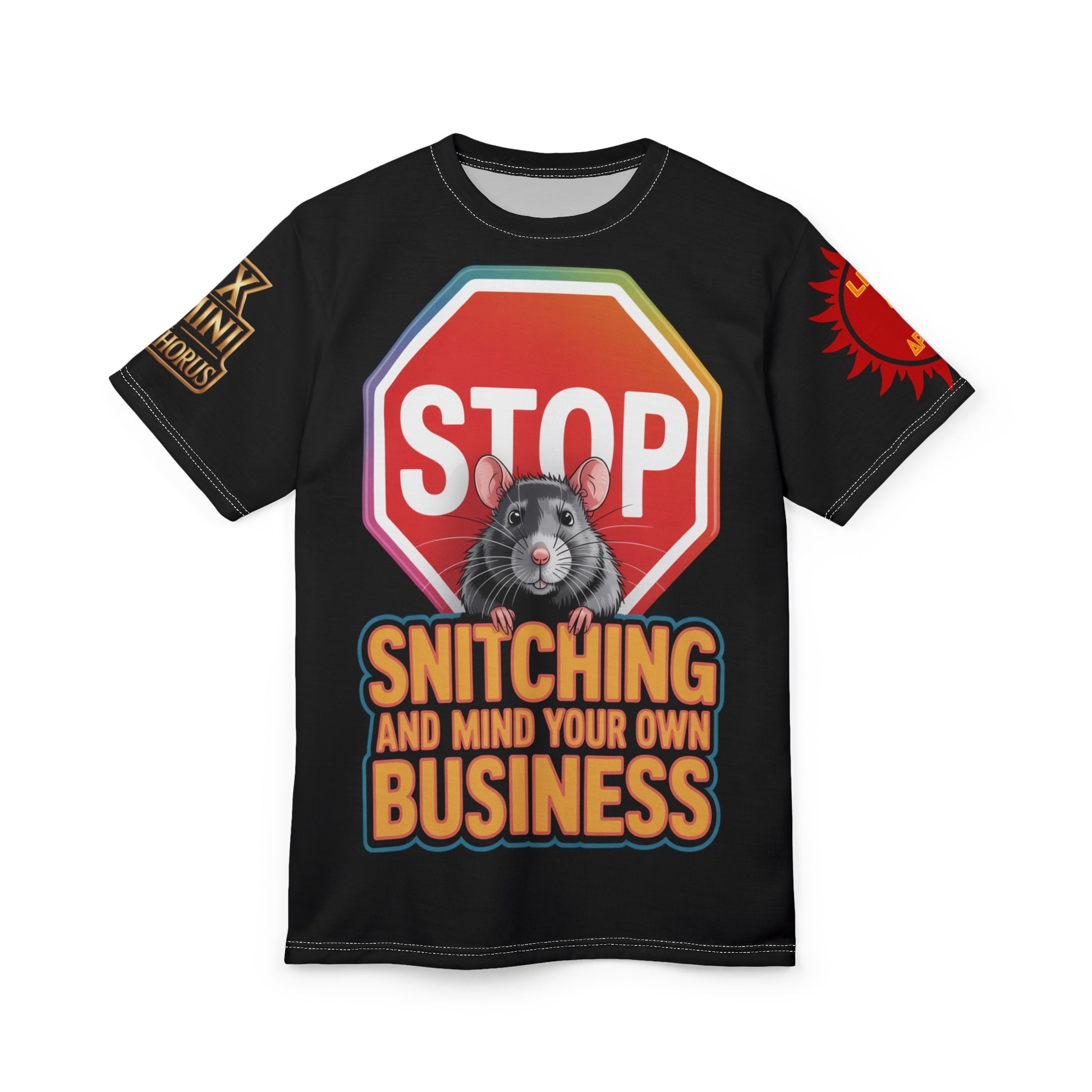 Stop Snitching Print Unisex Cut & Sew Tee