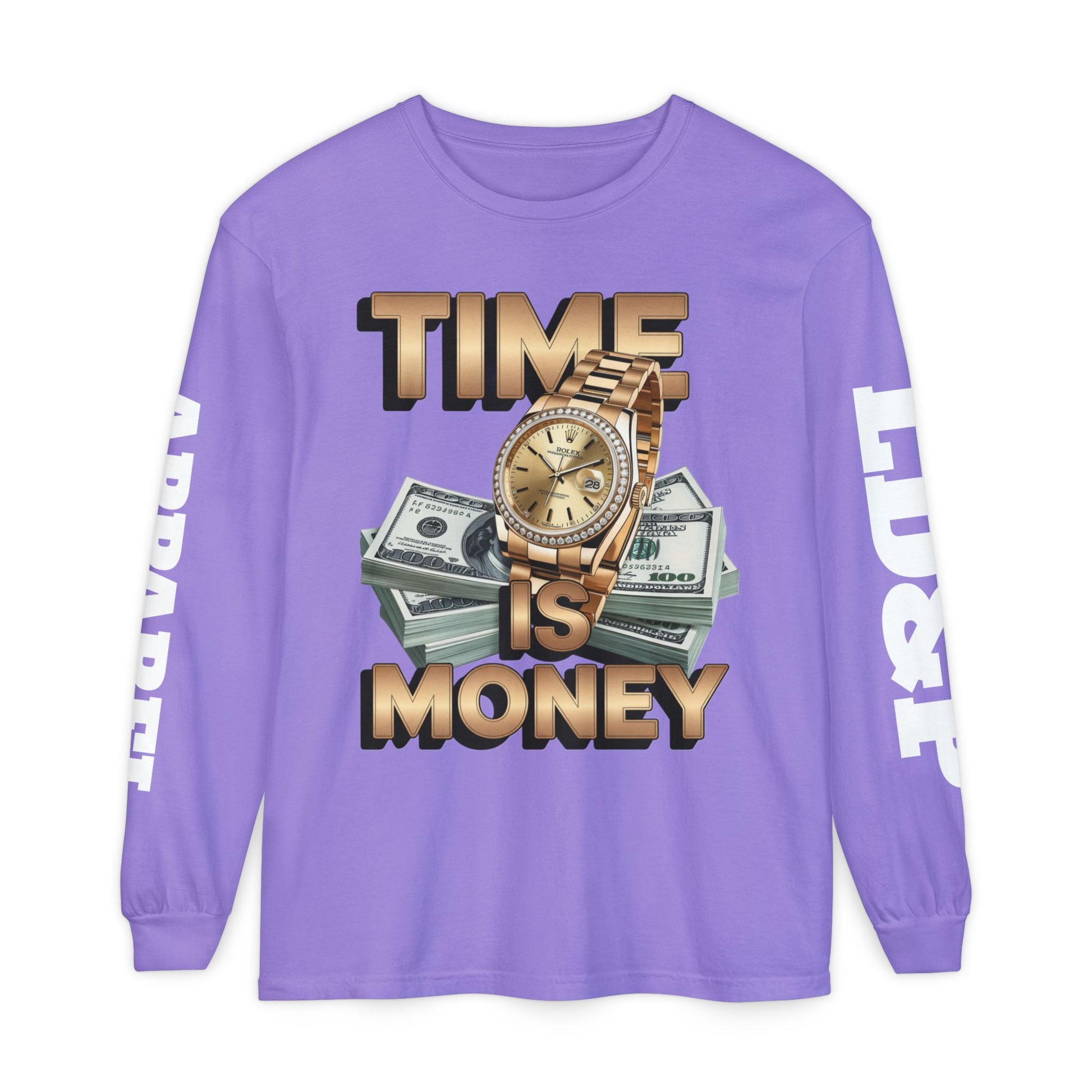 Long Sleeve T-Shirt Time is MONEY Design