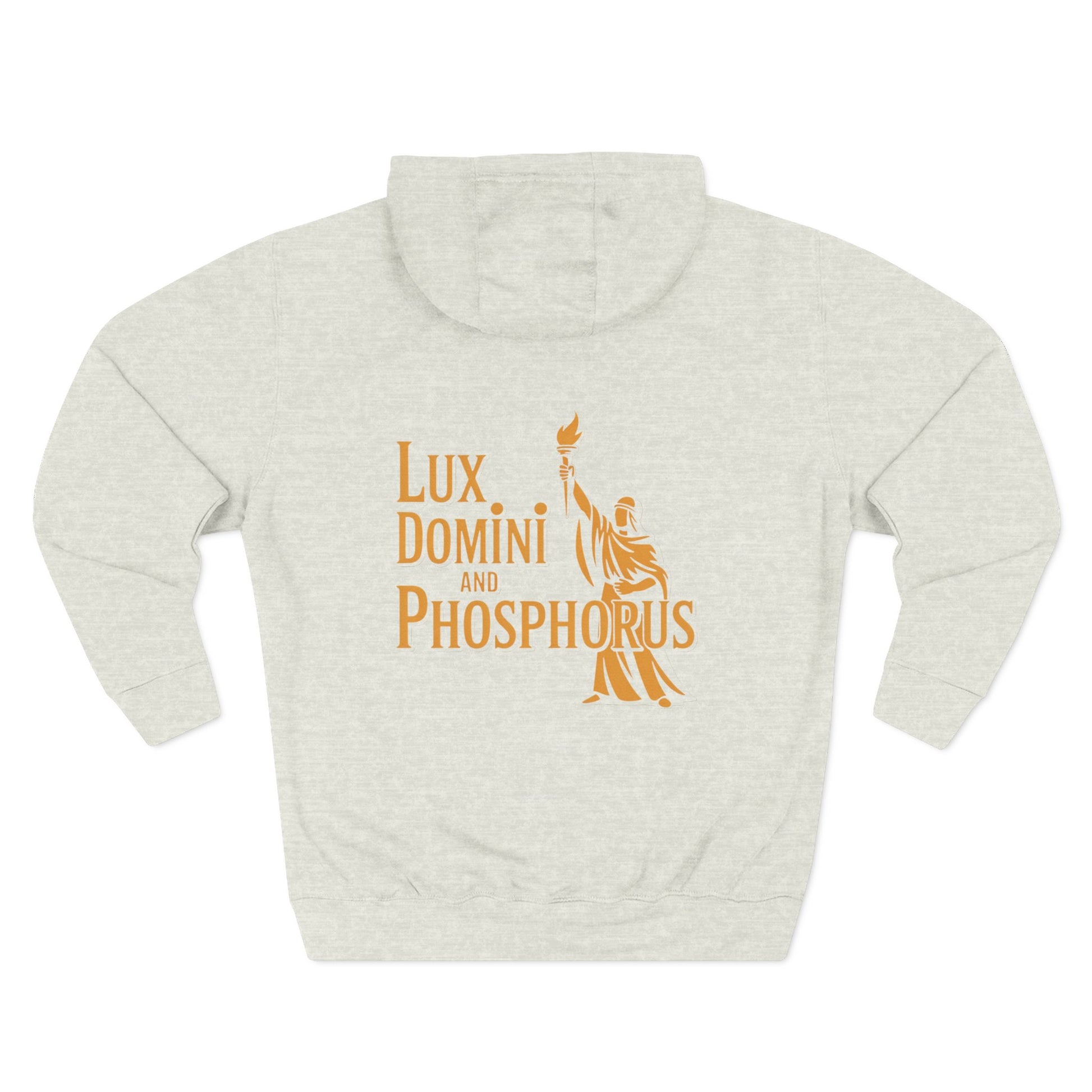 Fleece Hoodie Lux Domini and Phosphorus Apparel Design