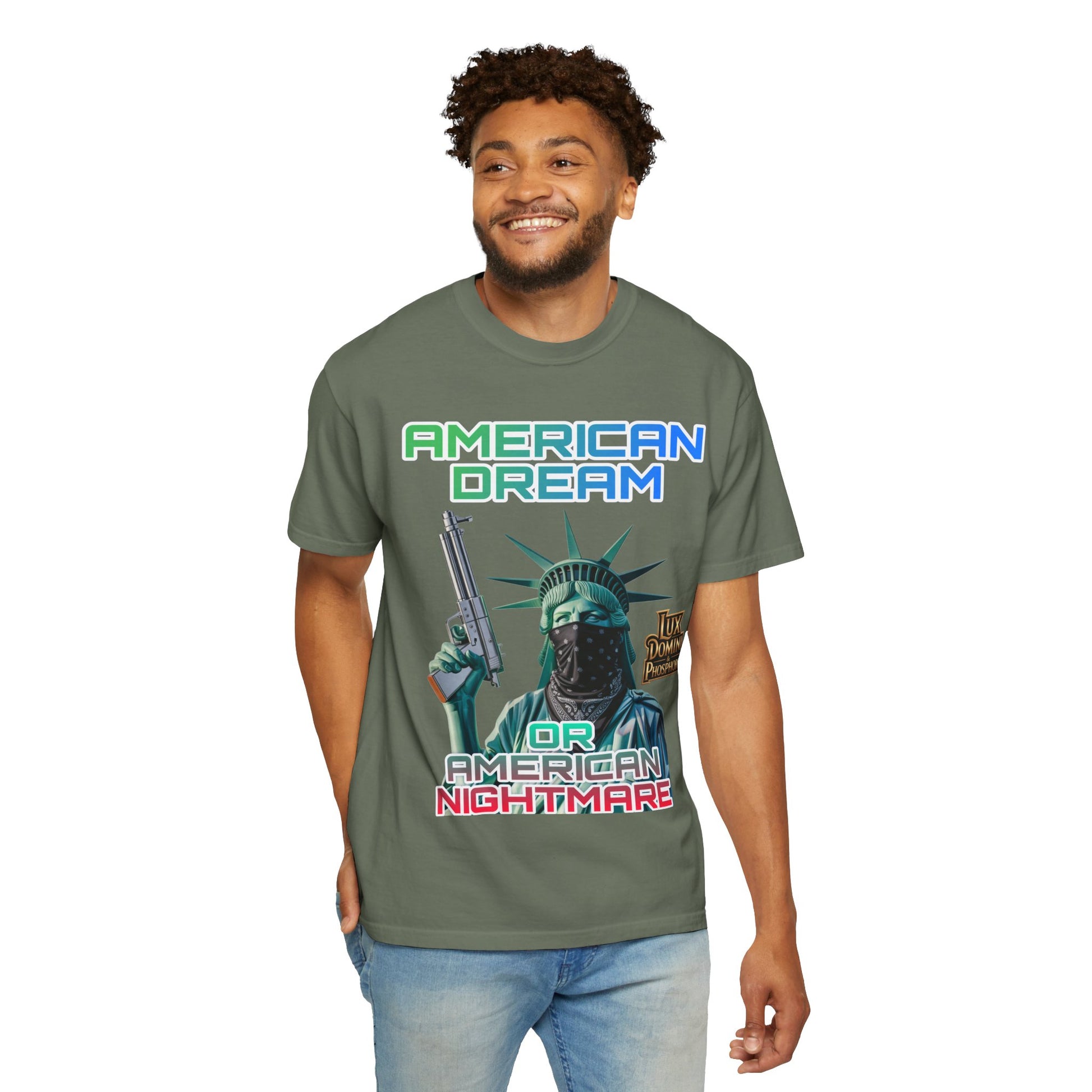 T-shirt American Dream or Nightmare Unisex Garment-Dyed