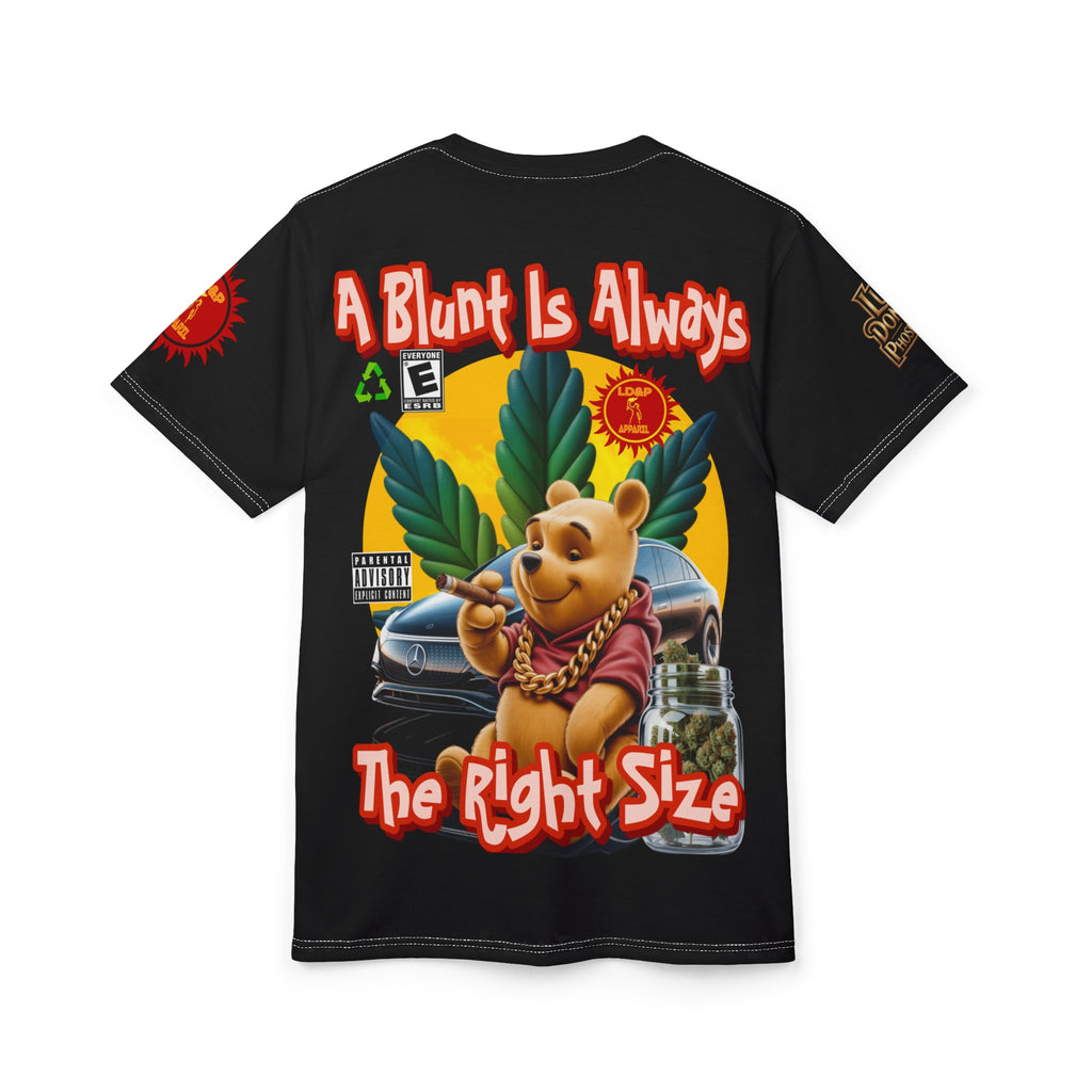 Cannabis Graphic Tee — "A Blunt Is Always The Right Size" LD&P APPAREL Black