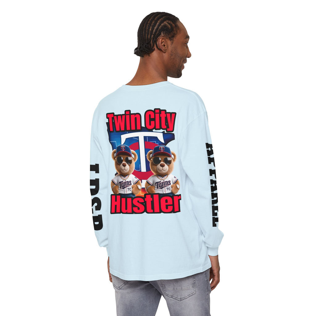 Twin City HUSTLER Long Sleeve T-Shirt - Bad Temper Design