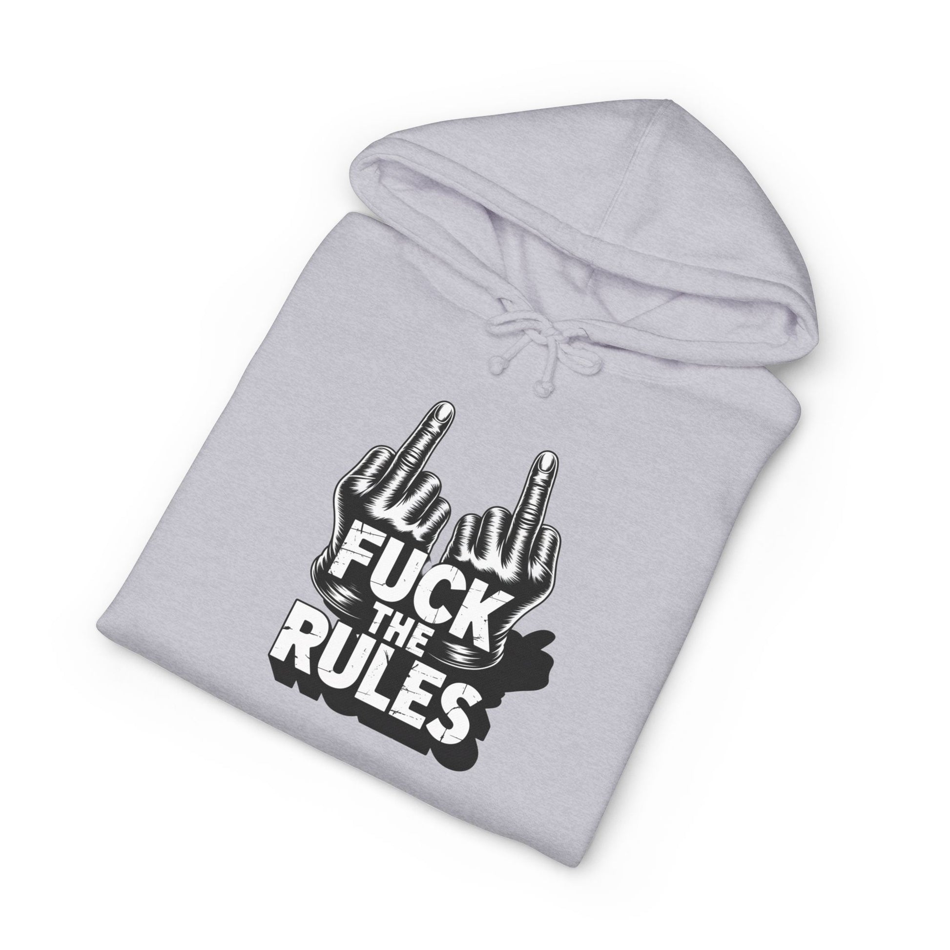 Hooded Sweatshirt - 'Fuck The Rules' Bold Graphic Design