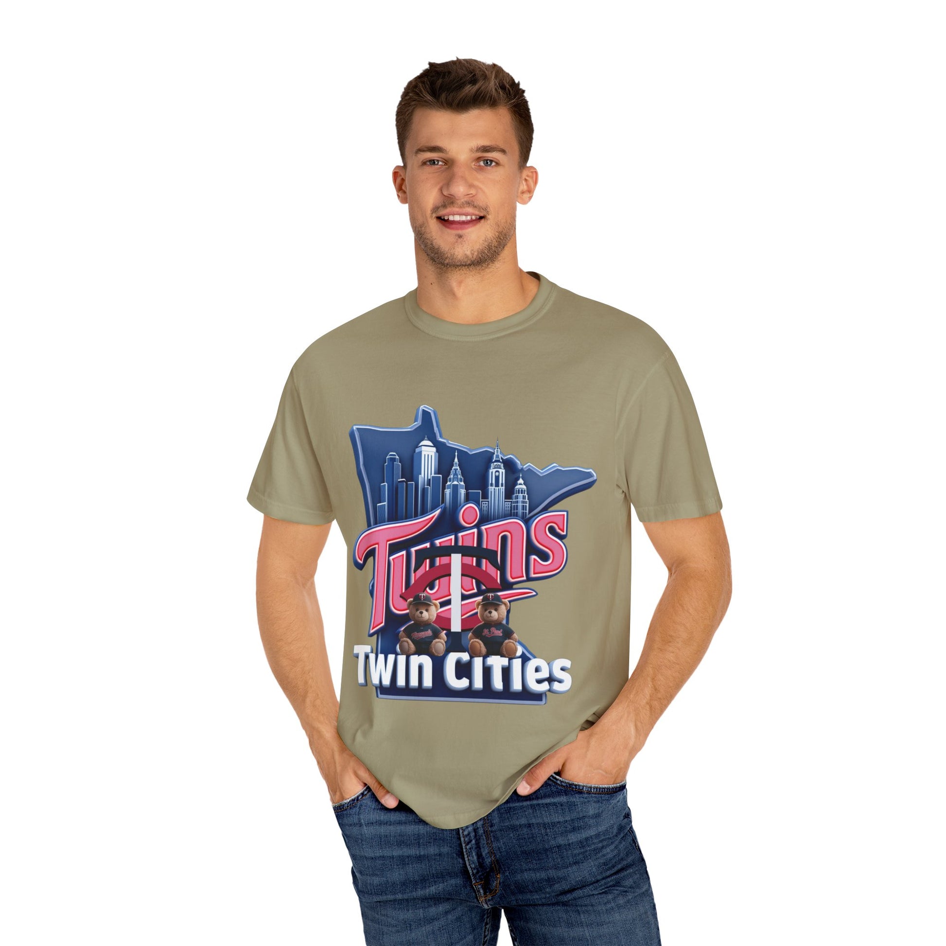 Twin City Unisex T-Shirt, Sporty Tee for Fans, Garment-Dyed Shirt, Perfect for Game Day, Show Your Team Spirit!