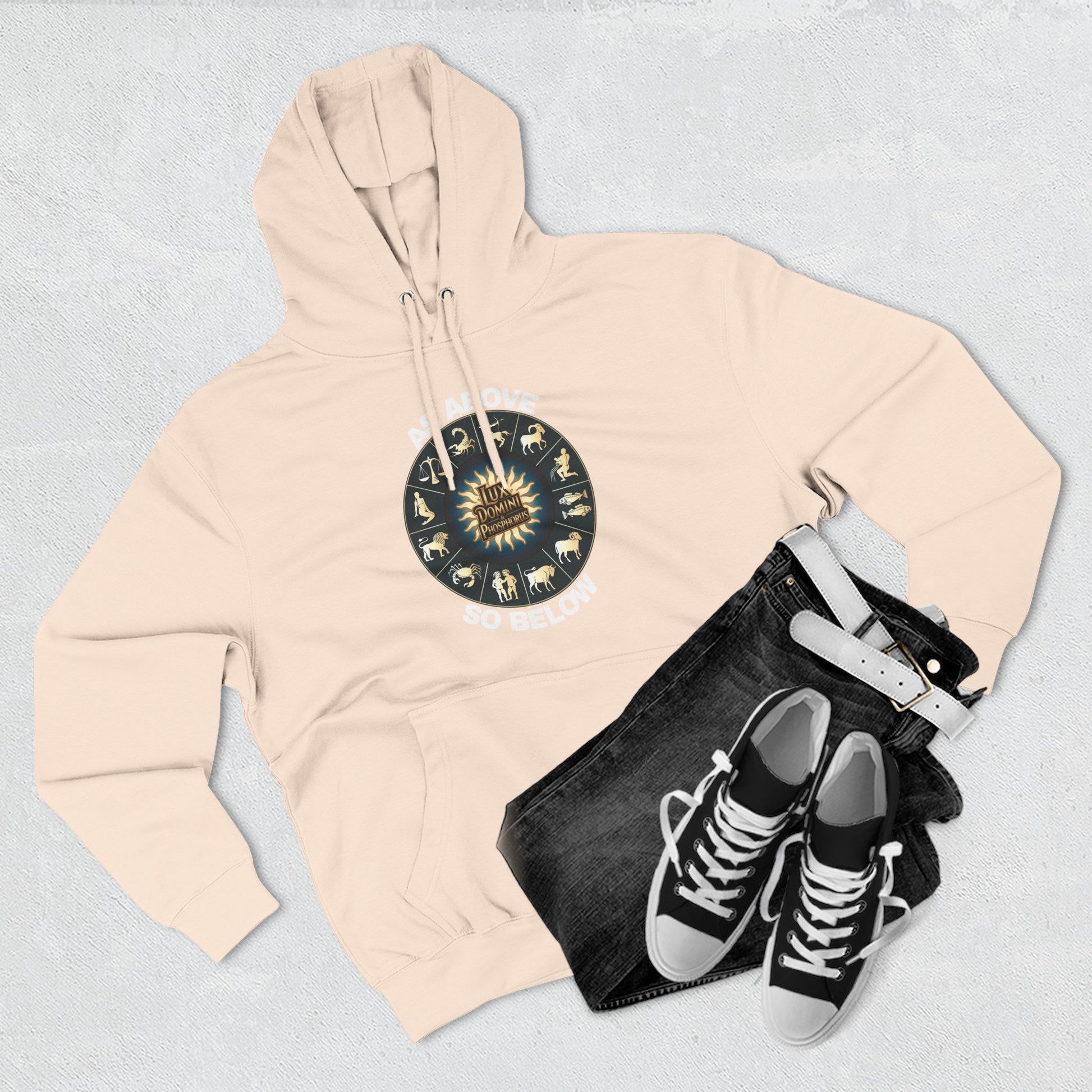 Fleece Hoodie - Lux Domini and Phosphorus Design - Above So Below
