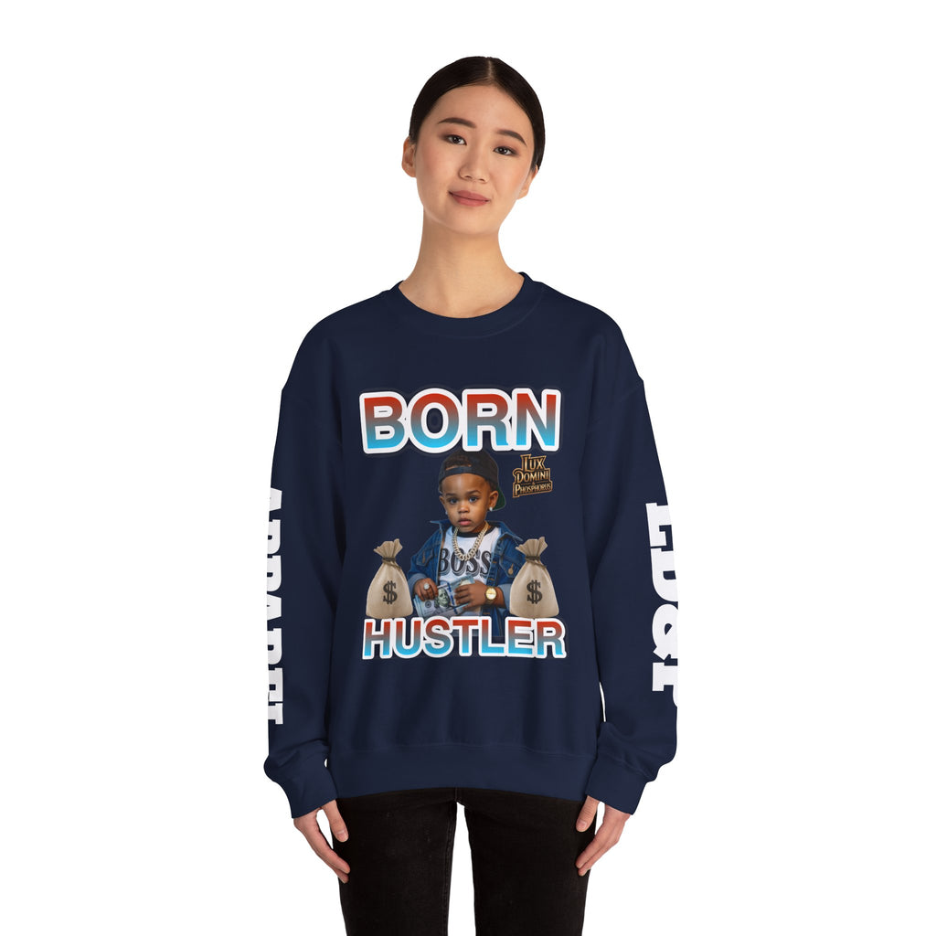 Crewneck Sweatshirt - Born Hustler LD&P Apparel