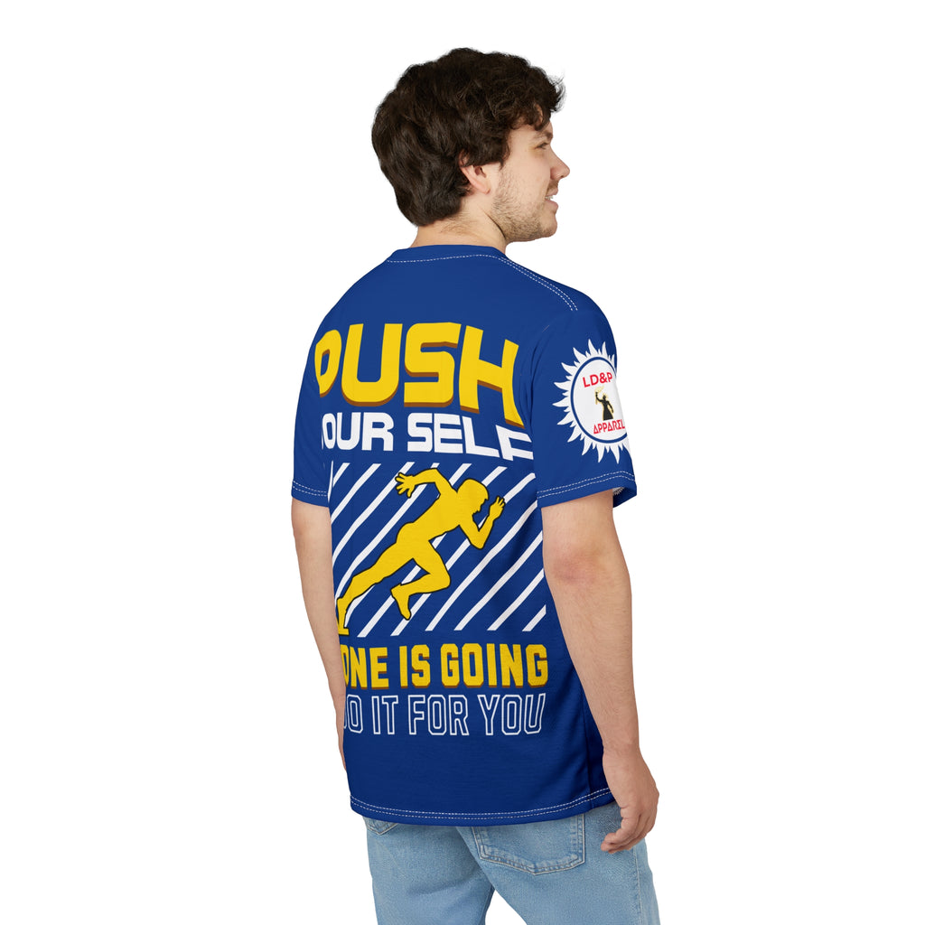 Push Yourself Graphic Tee LD&P APPAREL DESIGN Blue