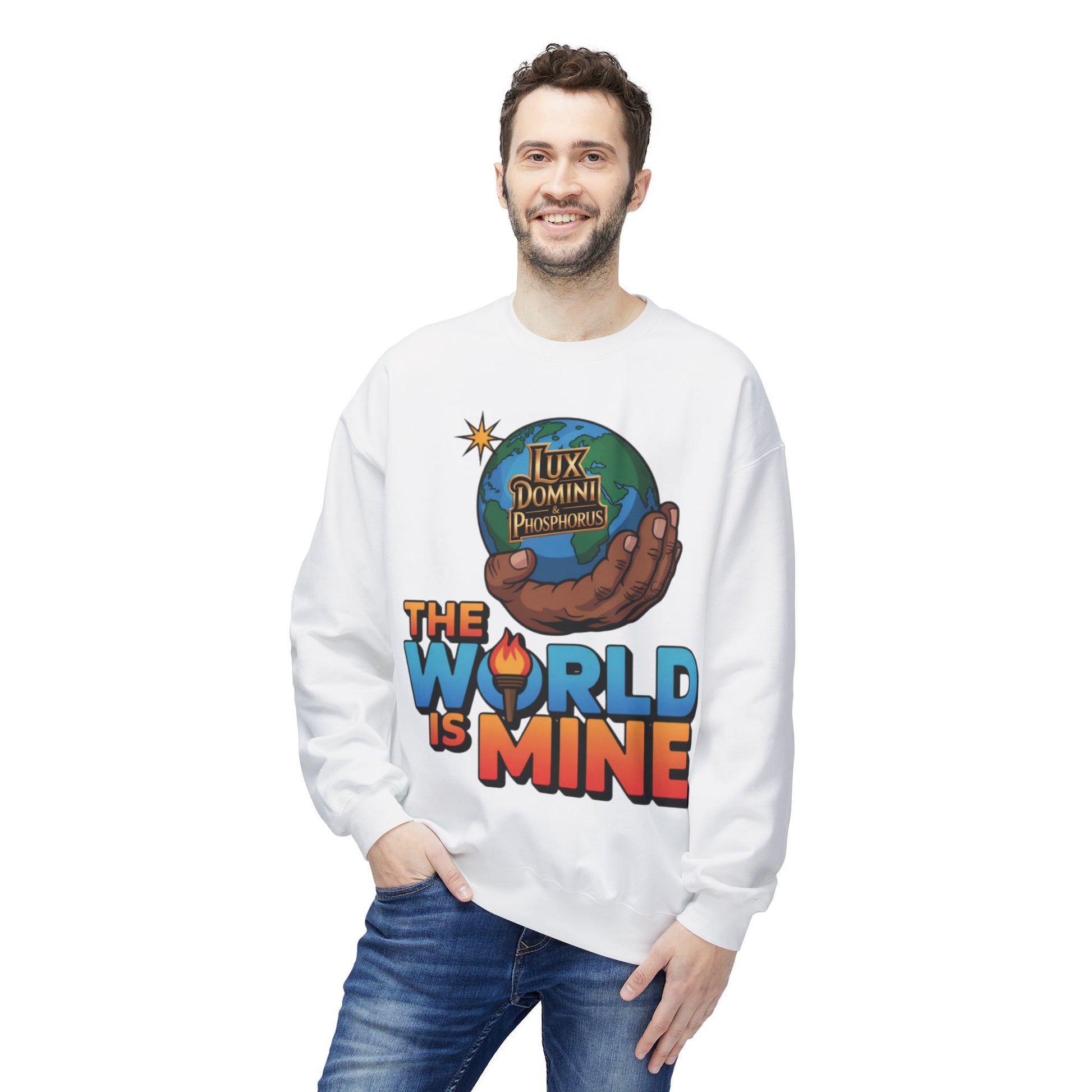 "The World Is Mine"  Design 2 Crewneck Sweatshirt