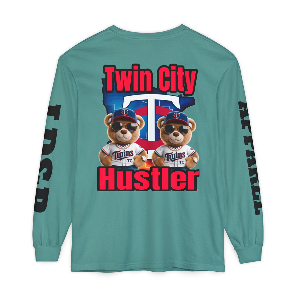 Twin City HUSTLER Long Sleeve T-Shirt - Bad Temper Design