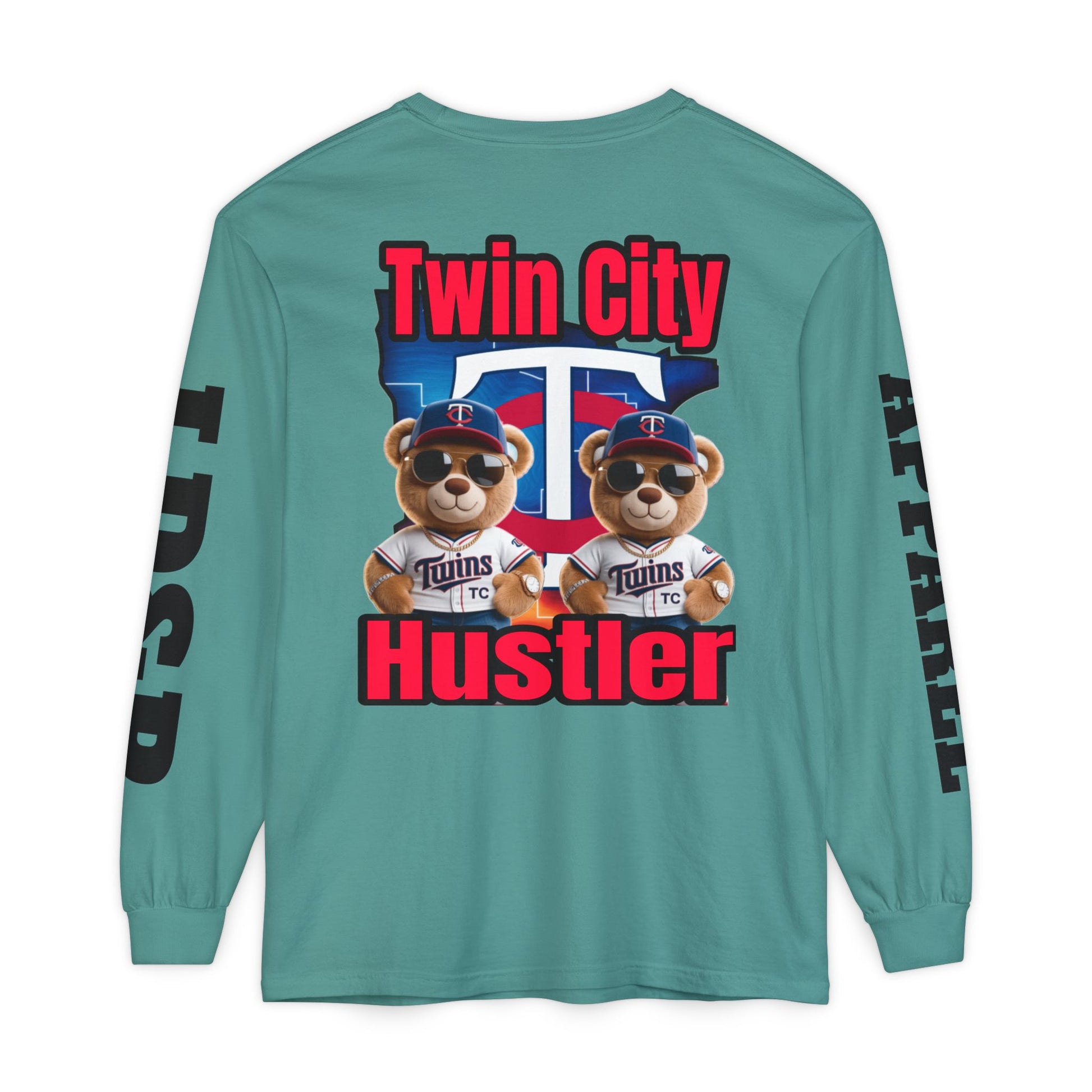 Twin City HUSTLER Long Sleeve T-Shirt - Bad Temper Design