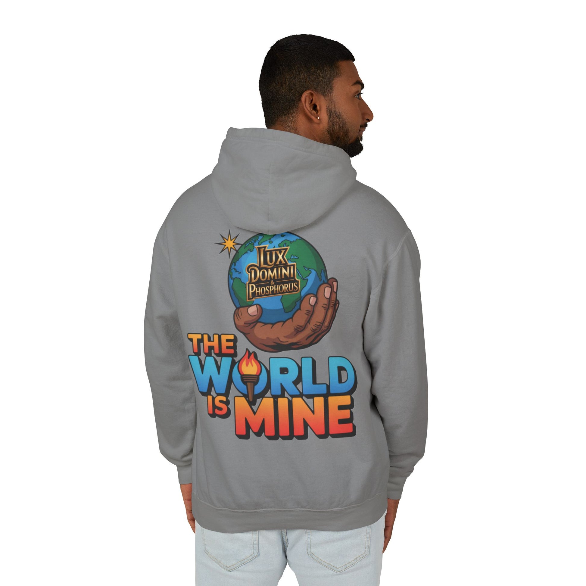 The World Is Mine Hooded Sweatshirt, Unisex Lightweight Pullover, King of the Jungle Sweatshirt, Animal Lover Gift, Cool Casual Wear
