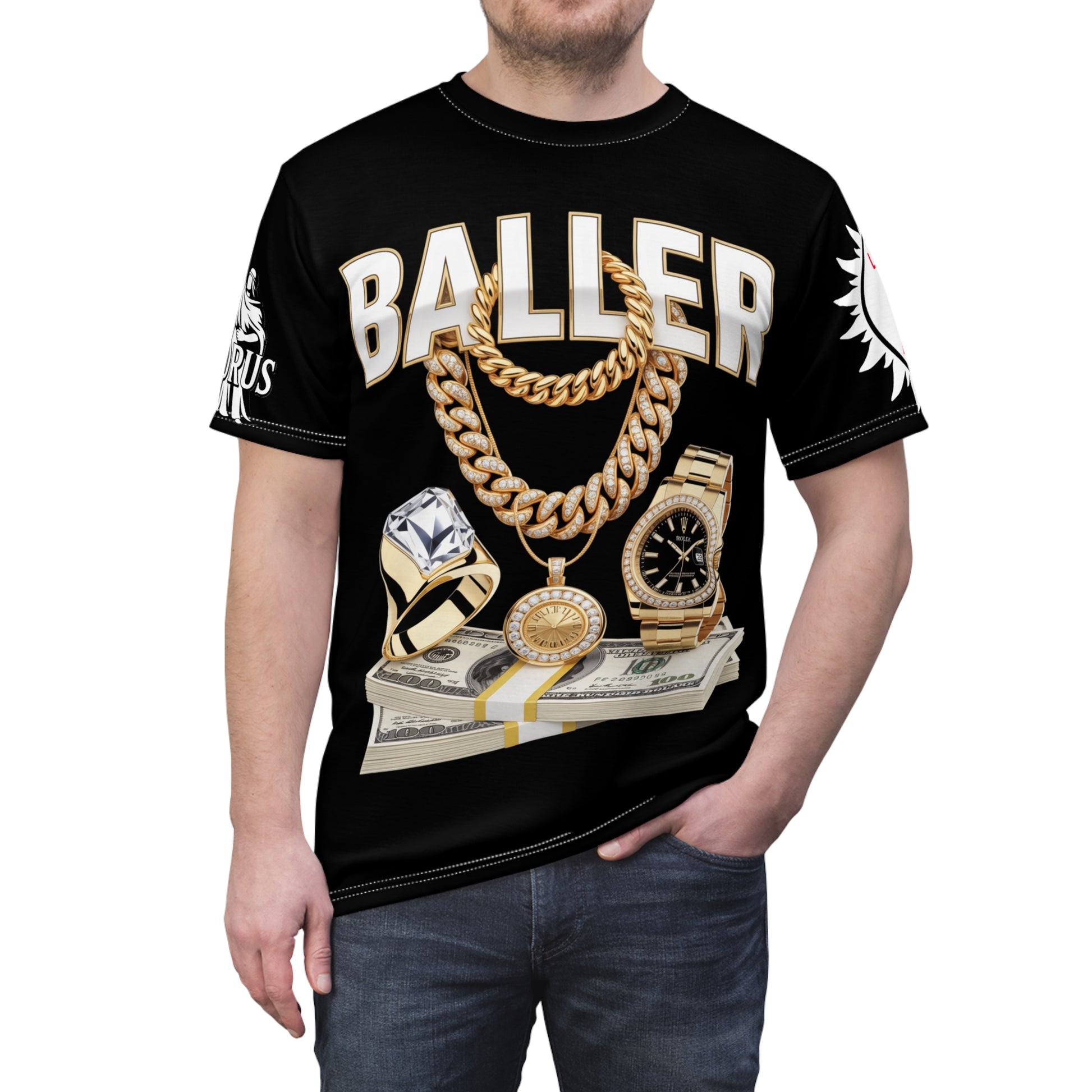 Baller  Unisex Tee - Lux Domini and Phosphorus LD&P Apparel Design black