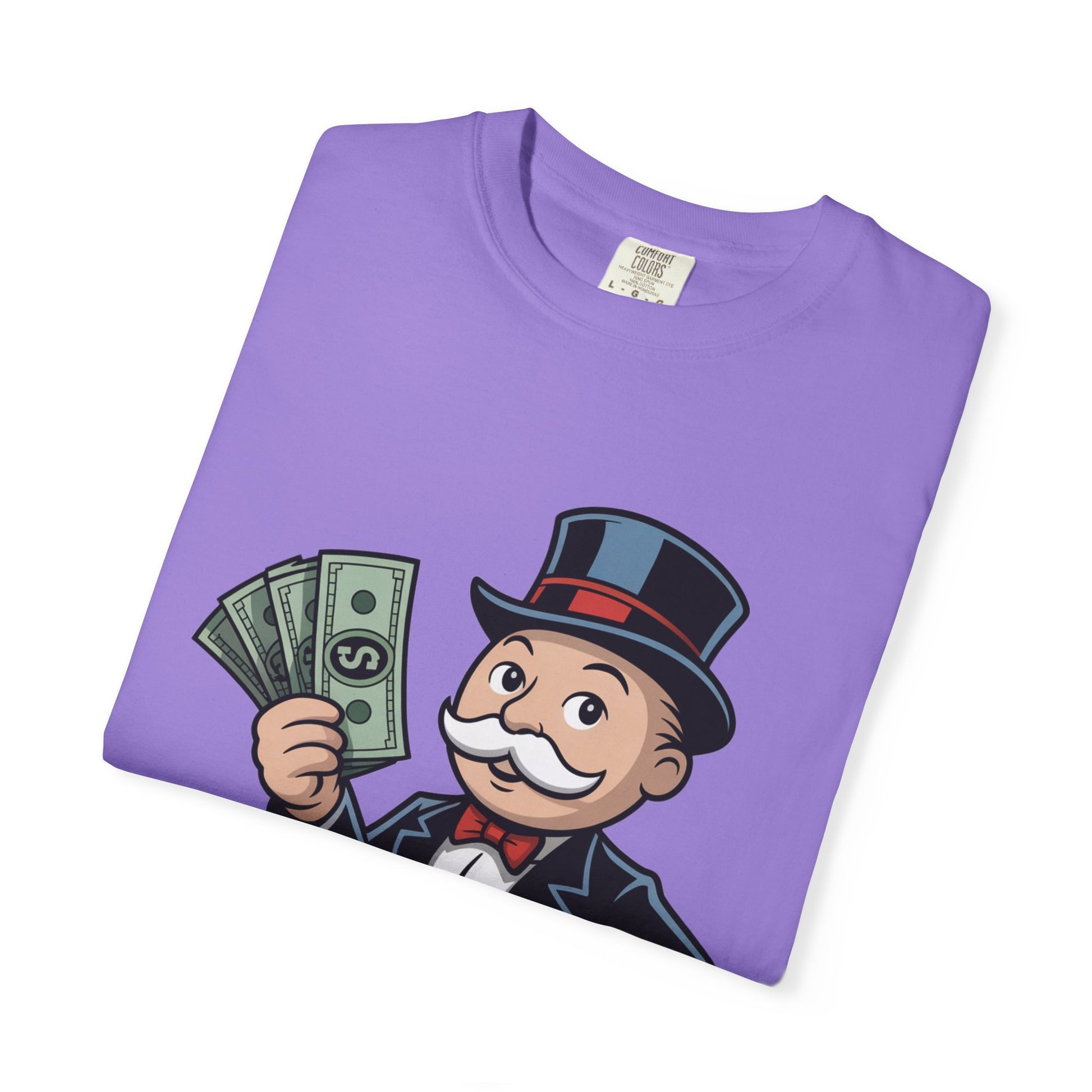 Garment-Dyed T-shirt Money Piece of Mind Design