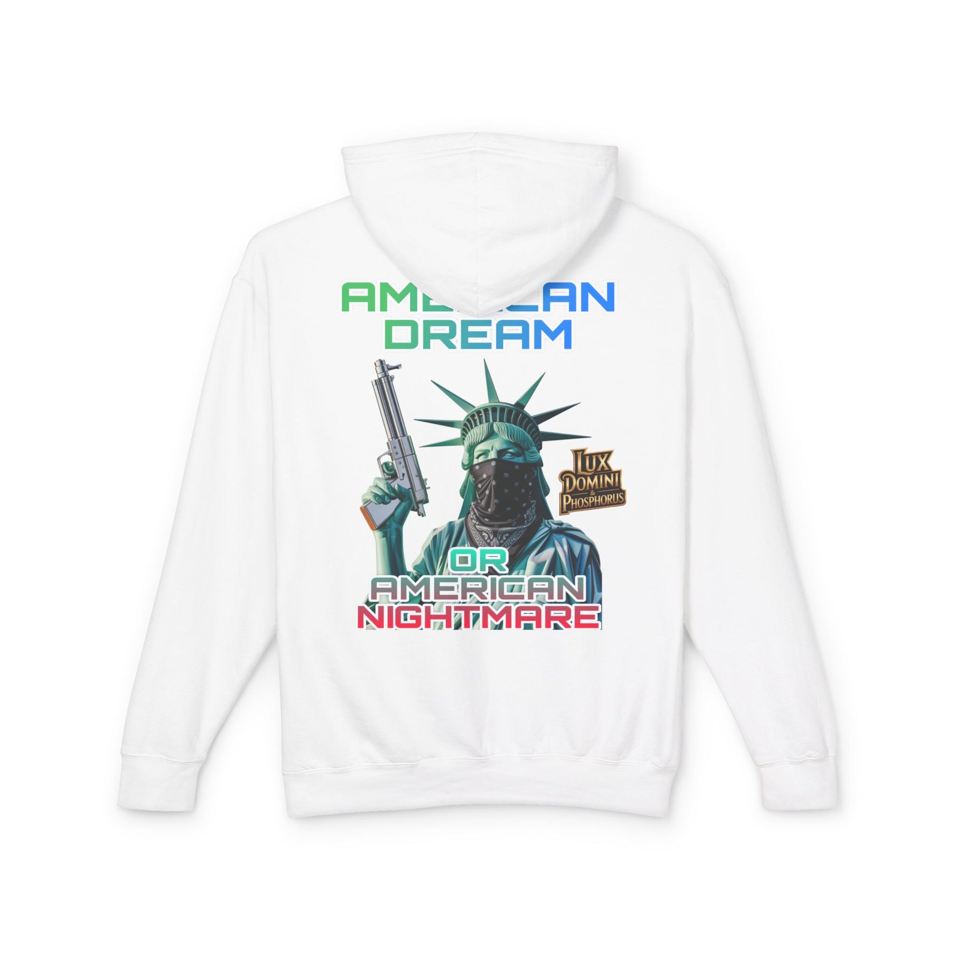 Lightweight Hooded Sweatshirt - American Dream or Nightmare Design