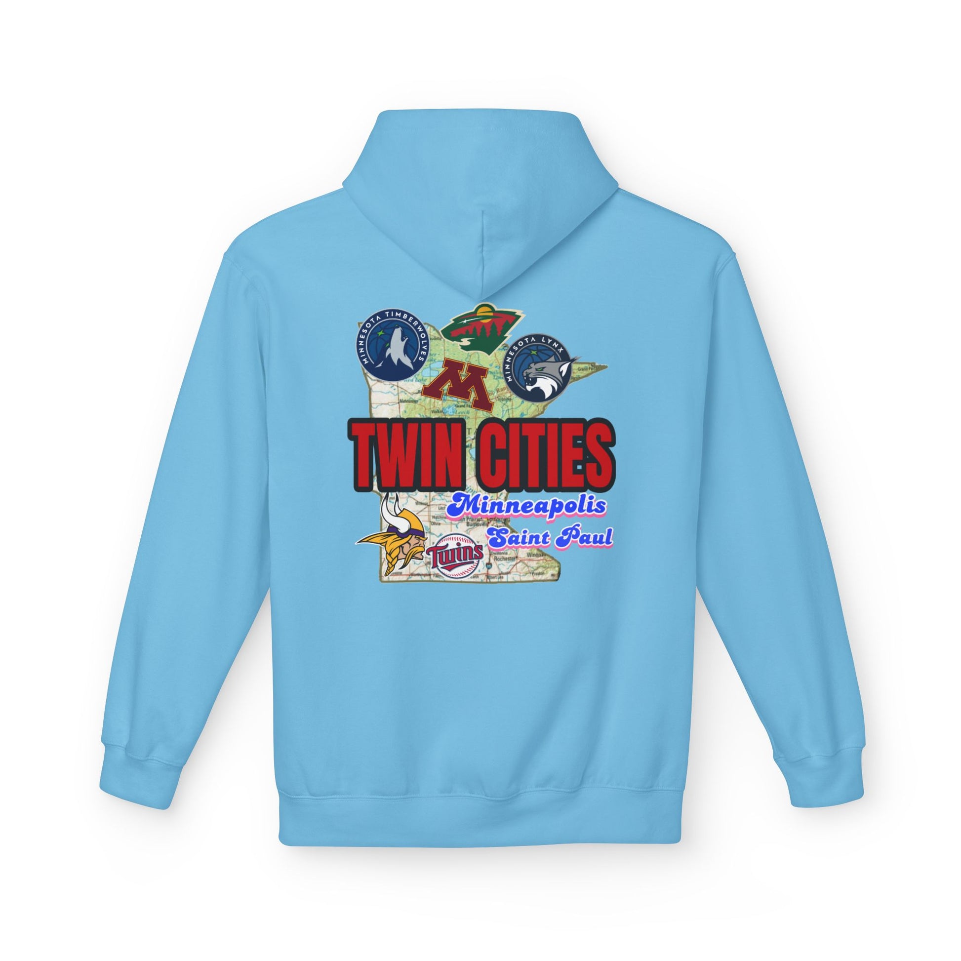 Fleece Hoodie Twin Cities Minneapolis St Paul Design