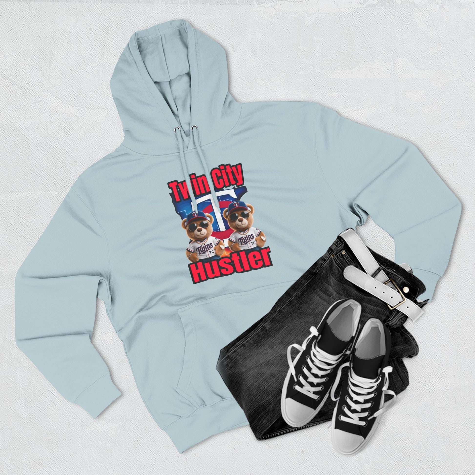 Fleece Hoodie Twin City HUSTLER Design