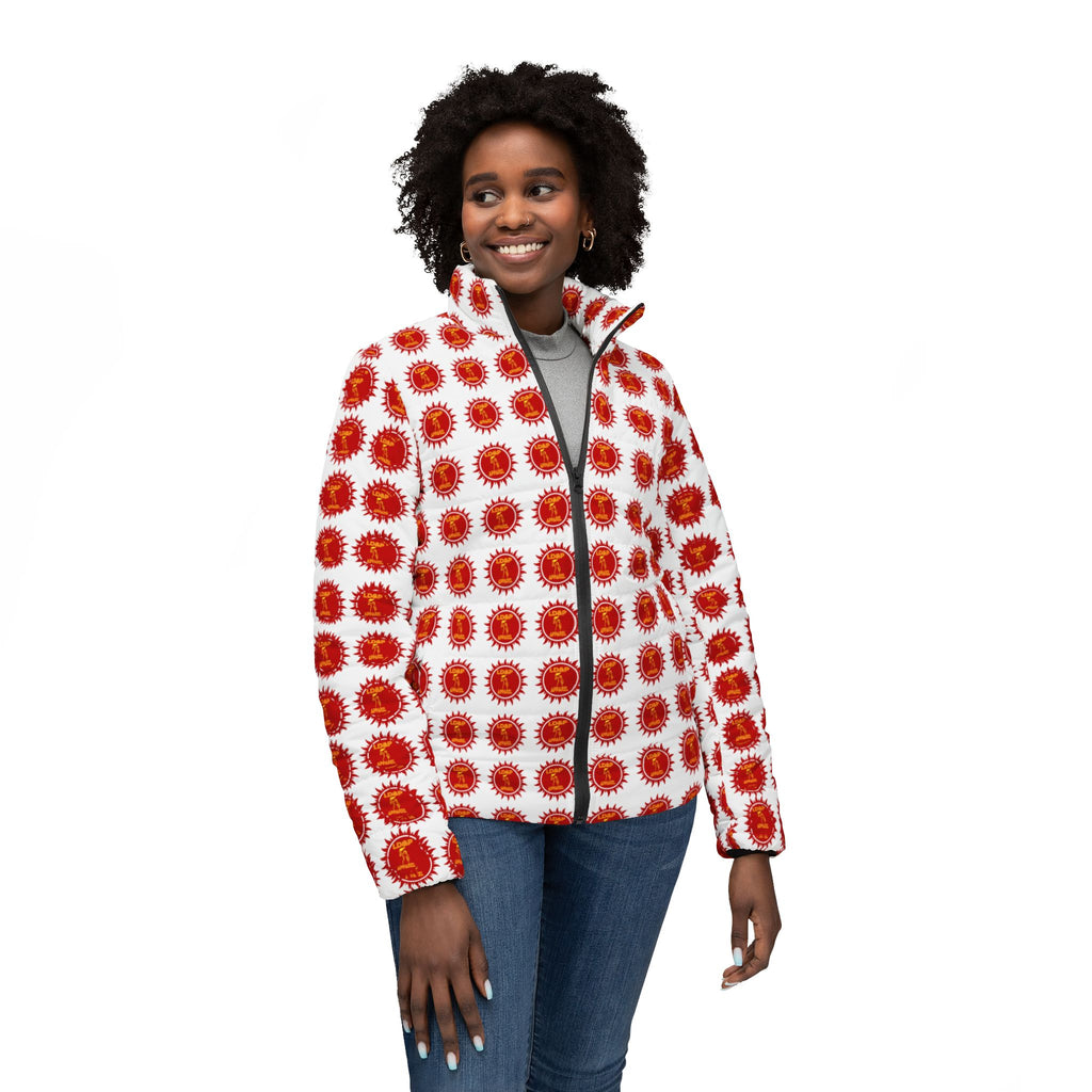 White Puffer Jacket LD&P APPAREL Design for women