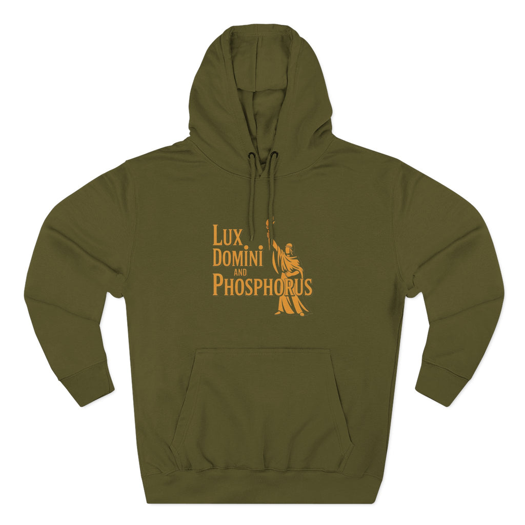 Fleece Hoodie Lux Domini and Phosphorus Apparel Design