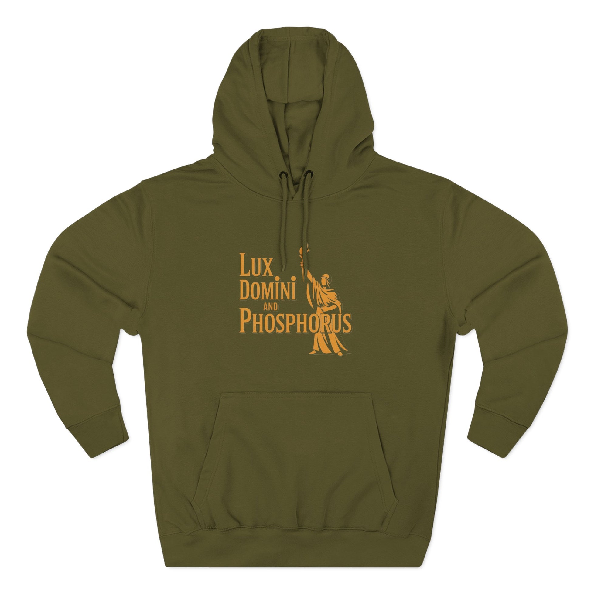 Fleece Hoodie Lux Domini and Phosphorus Apparel Design