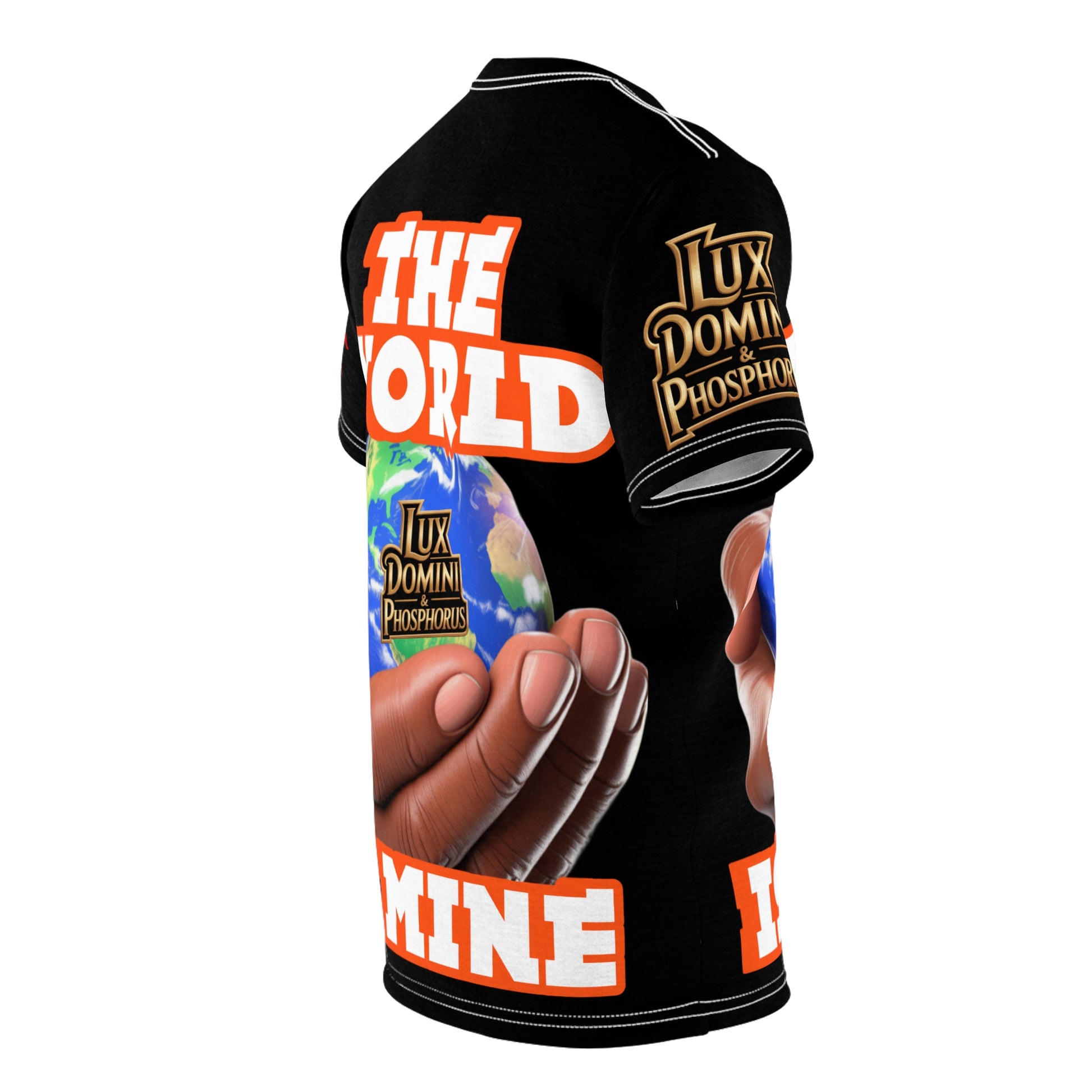 Tee - The World Is Mine Graphic Print Unisex Cut & Sew Tee