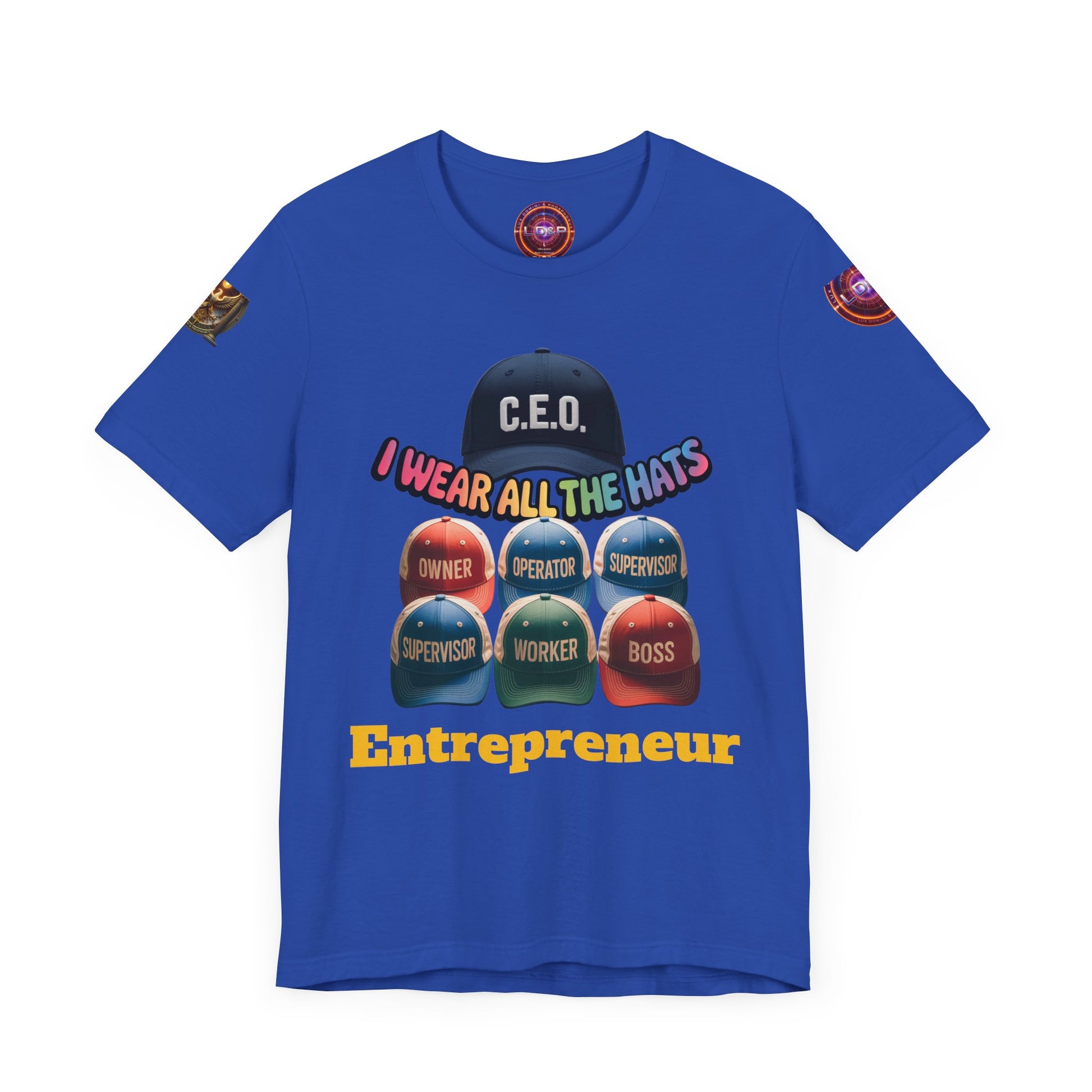 Entrepreneur Hat Unisex Tee - I Wear All The Hats Design
