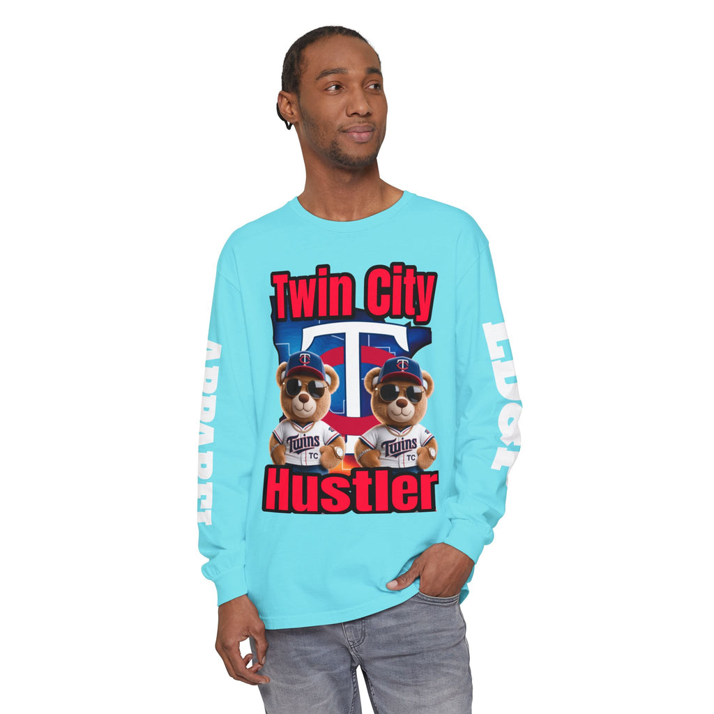 Twin City HUSTLER Long Sleeve T-Shirt - LD&P Apparel Design #2