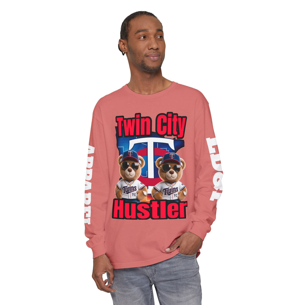 Twin City HUSTLER Long Sleeve T-Shirt - LD&P Apparel Design #2
