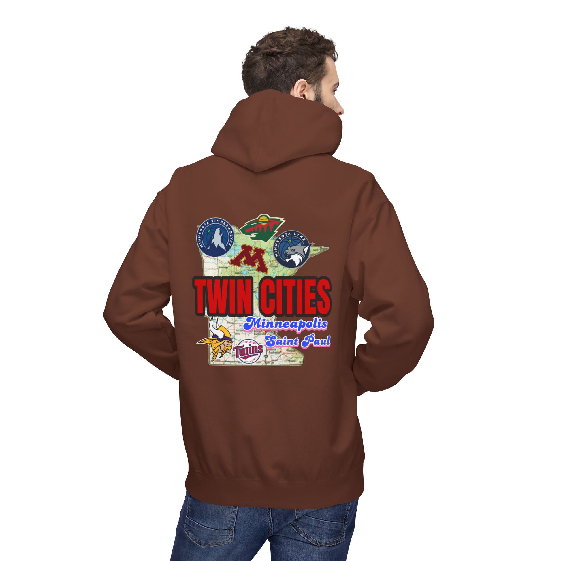 Fleece Hoodie Twin Cities Minneapolis St Paul Design