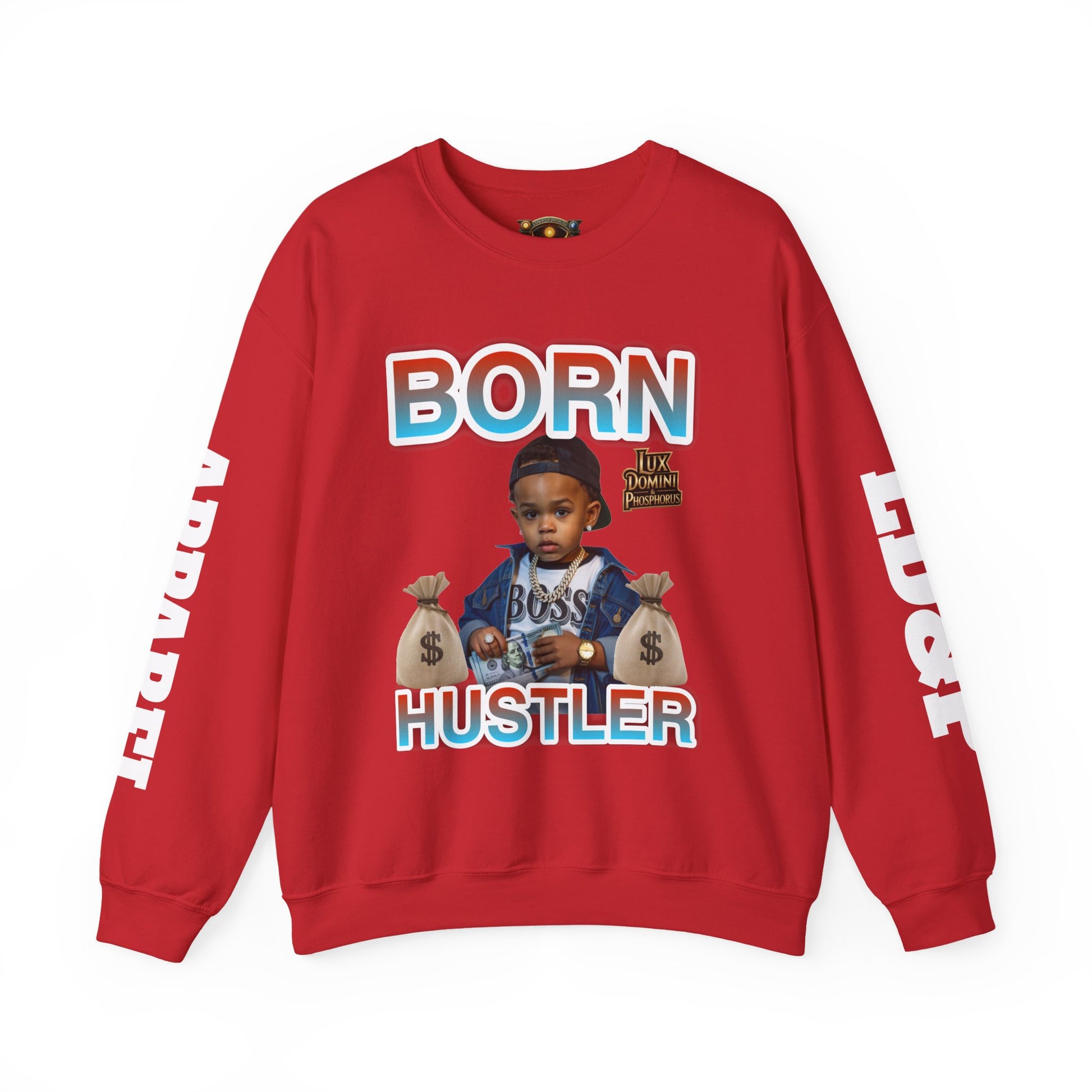 Crewneck Sweatshirt - Born Hustler LD&P Apparel