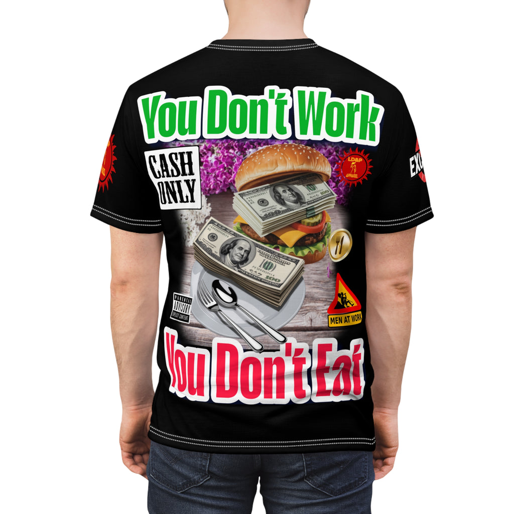 You Don't Work You Don't Eat LD&P APPAREL Graphic Tee Black