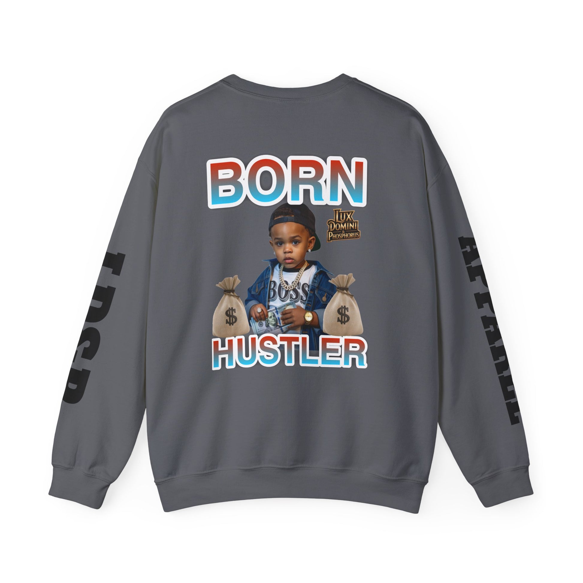 Crewneck Sweatshirt - Born Hustler LD&P Apparel
