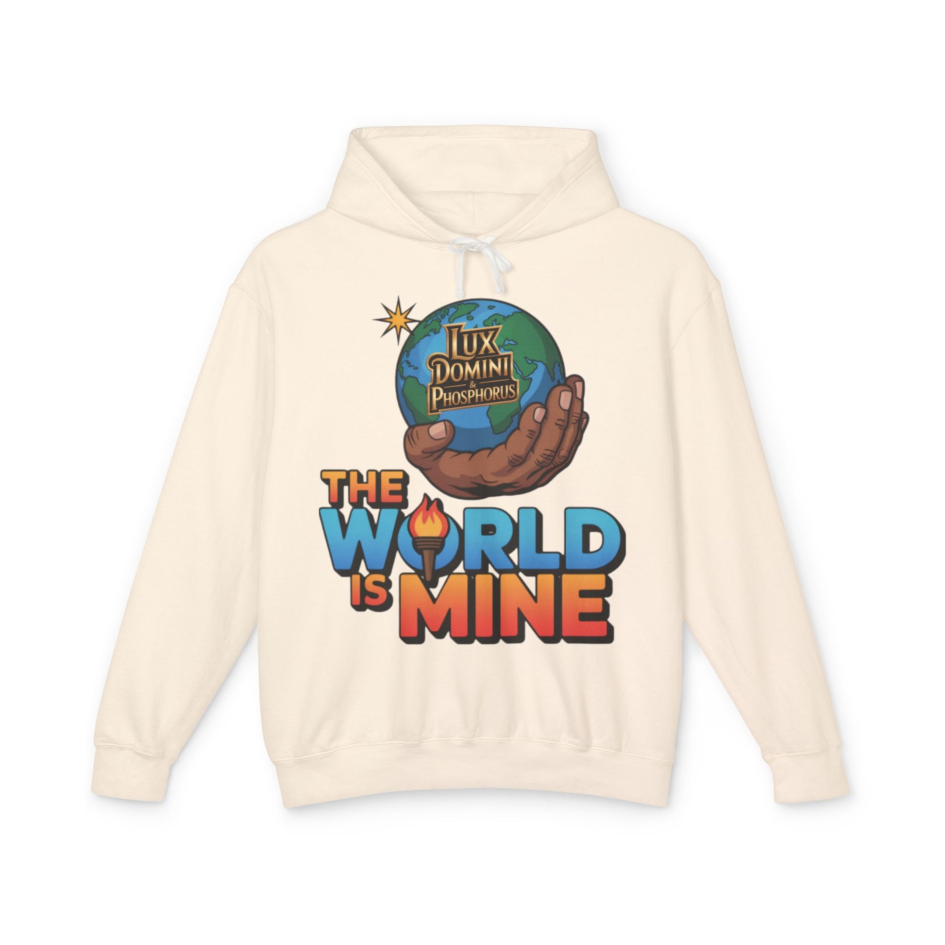 The World Is Mine Hooded Sweatshirt, Unisex Lightweight Pullover, King of the Jungle Sweatshirt, Animal Lover Gift, Cool Casual Wear