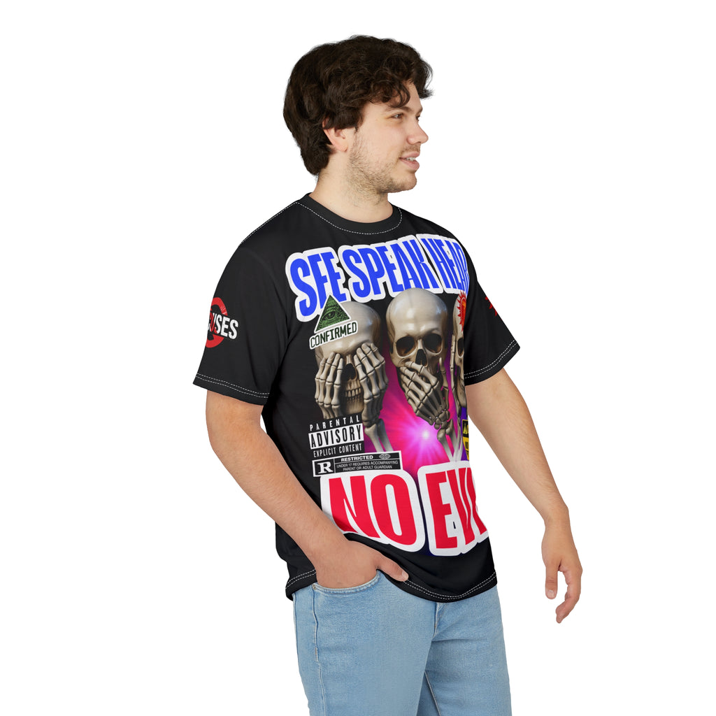 See Speak Hear No Evil Tee — Gothic Skull Graphic All-Over Print Shirtĺļ I