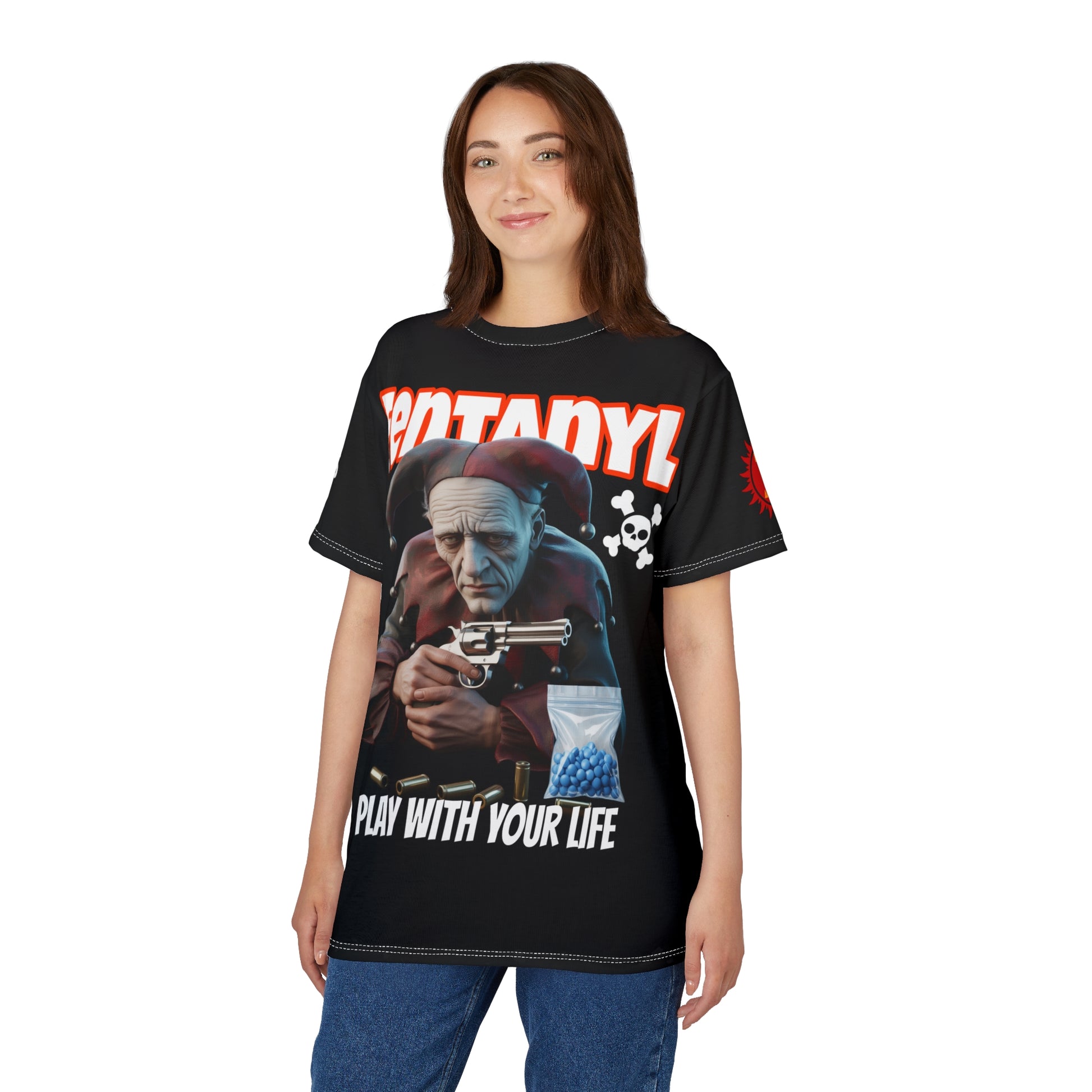 Fentanyl Awareness Graphic Tee — “Play With Your Life” Prevention Shirt