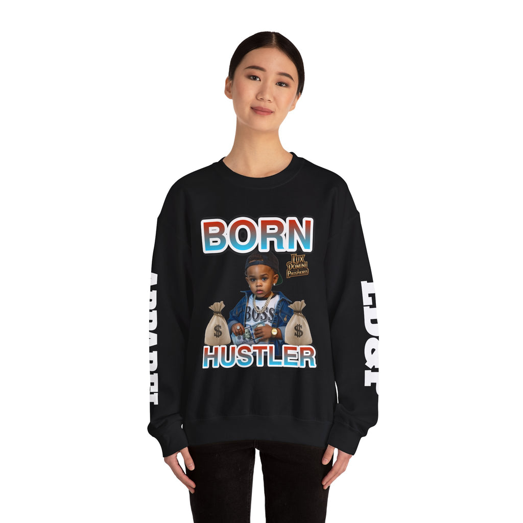 Crewneck Sweatshirt - Born Hustler LD&P Apparel