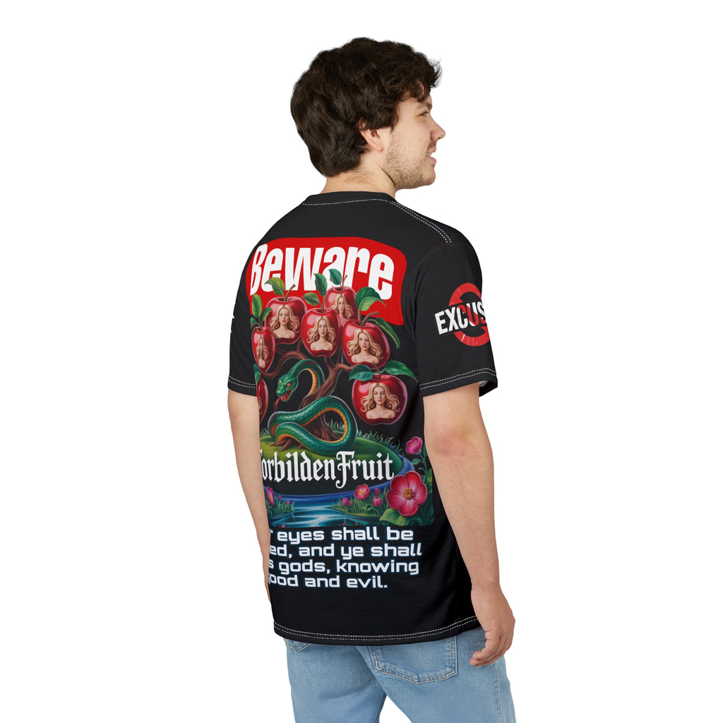 Beware Forbidden Fruit Graphic Tee LD&P APPAREL Black